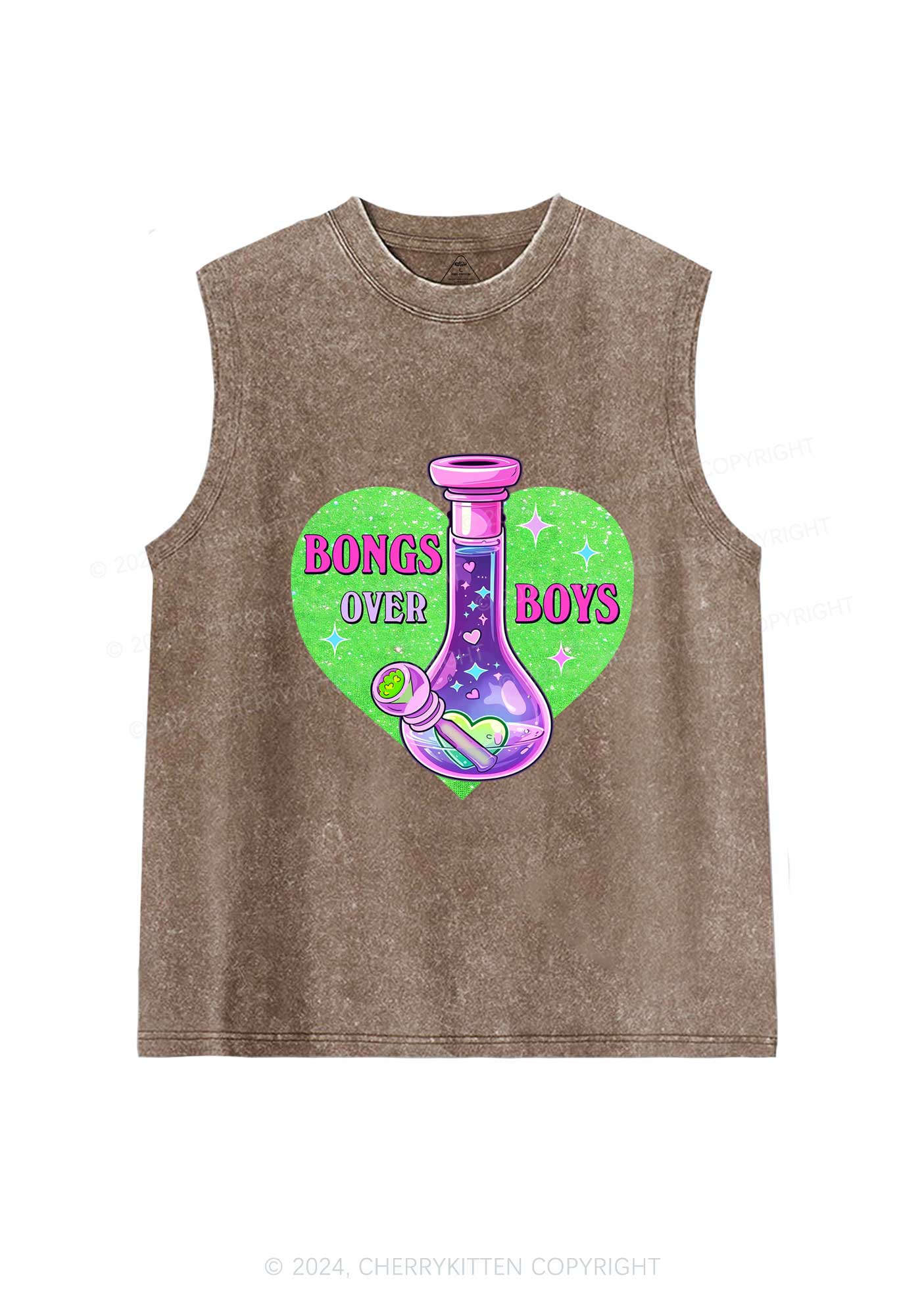 Bongs Over Boys Y2K Washed Tank Cherrykitten - Image 6