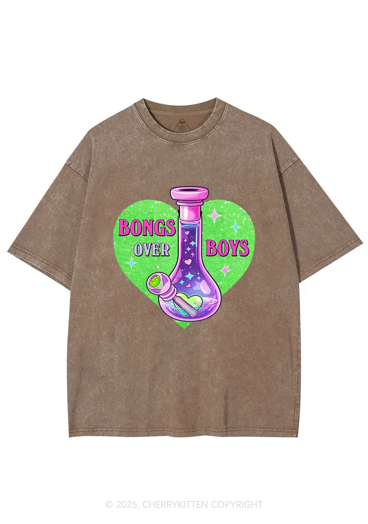 Bongs Over Boys Y2K Washed Tee Cherrykitten - Image 7
