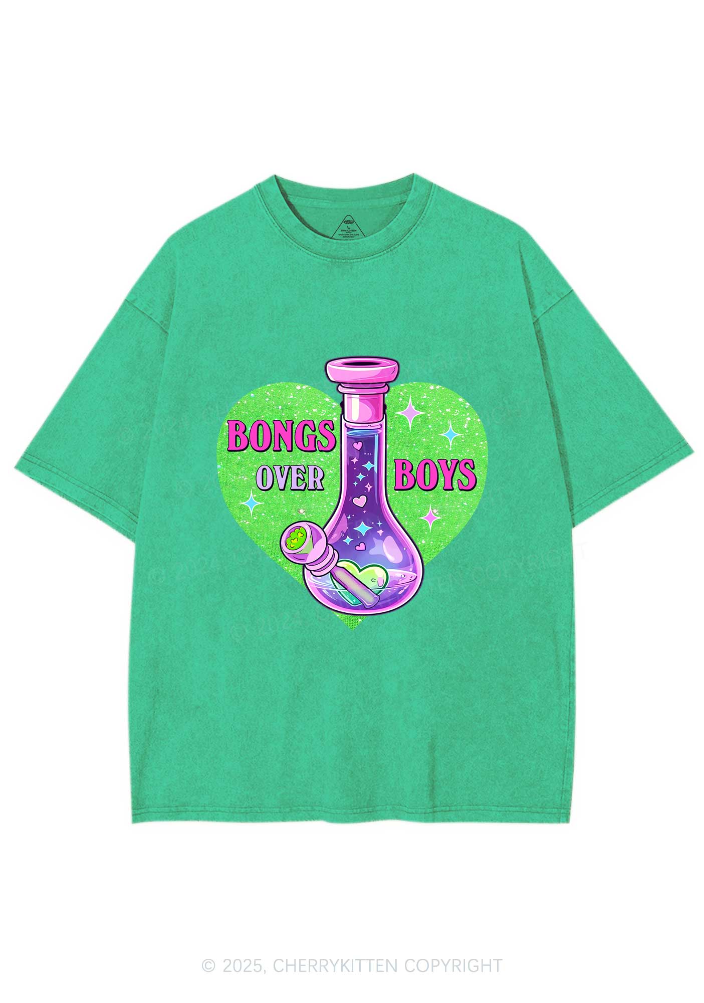 Bongs Over Boys Y2K Washed Tee Cherrykitten - Image 8