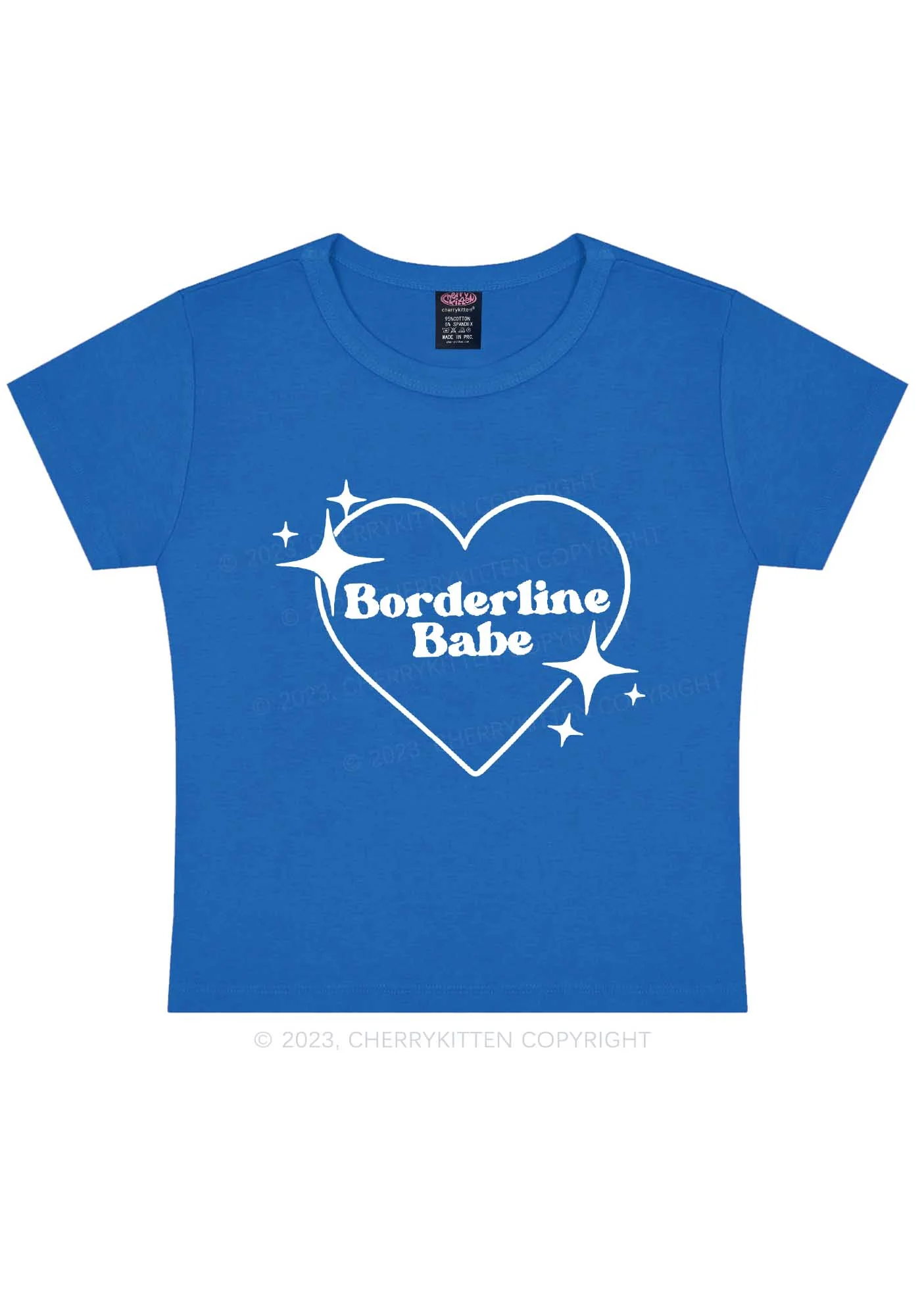 Borderline Personality Babe Y2K Baby Tee Cherrykitten - Image 7