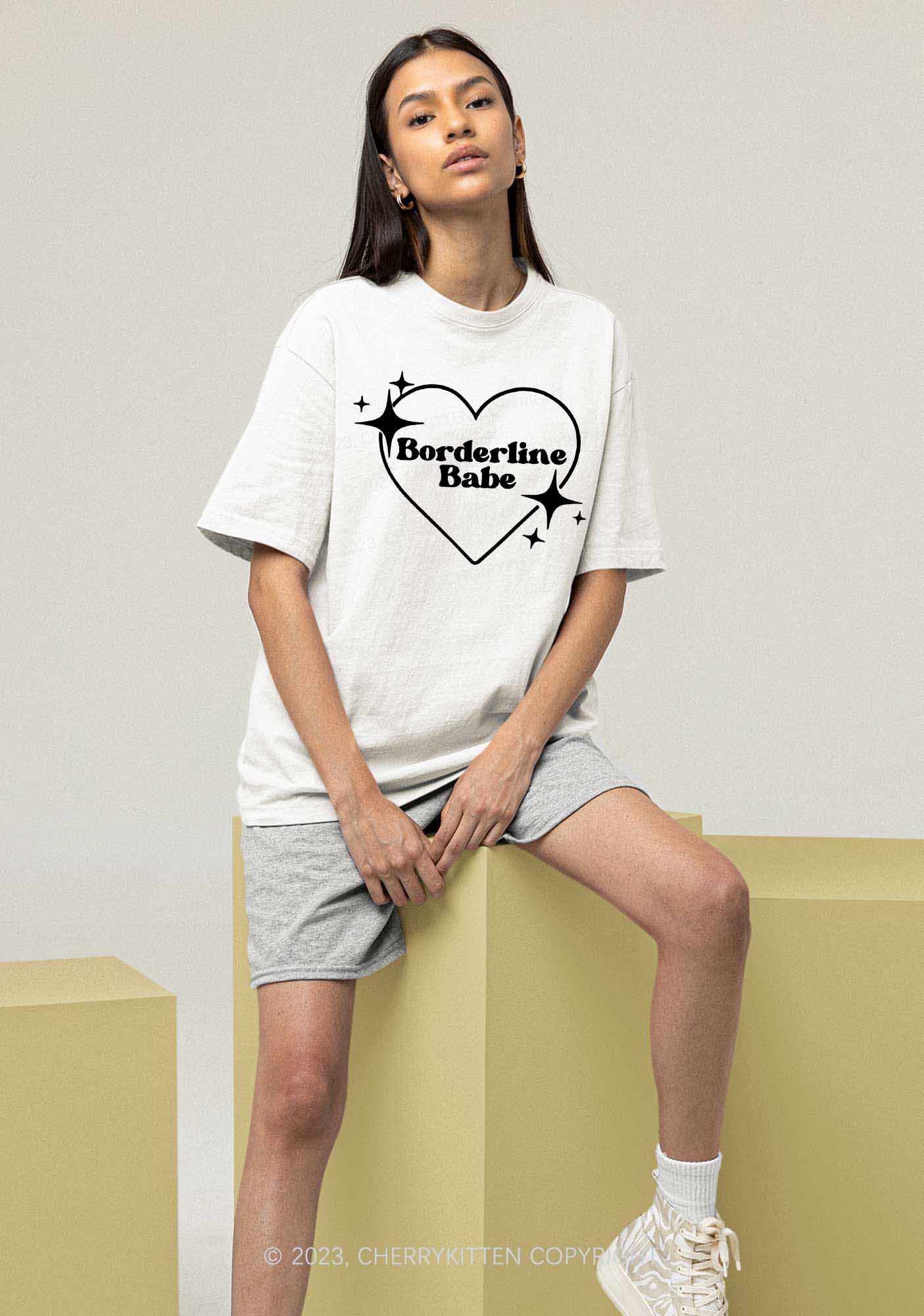 Borderline Personality Babe Y2K Chunky Shirt Cherrykitten - Image 2