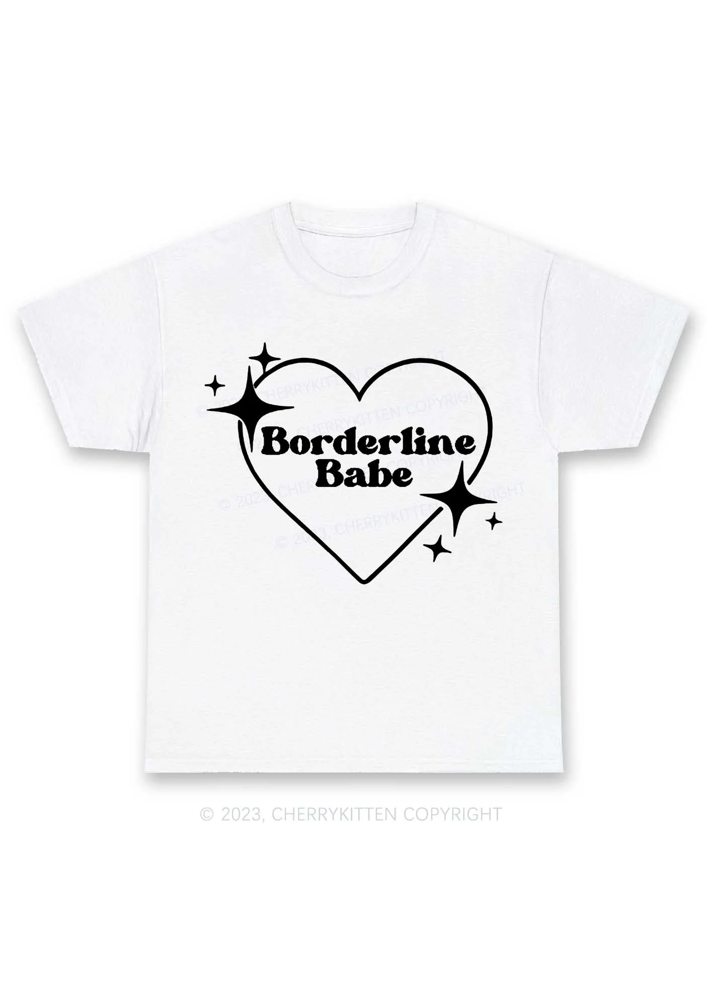 Borderline Personality Babe Y2K Chunky Shirt Cherrykitten - Image 4
