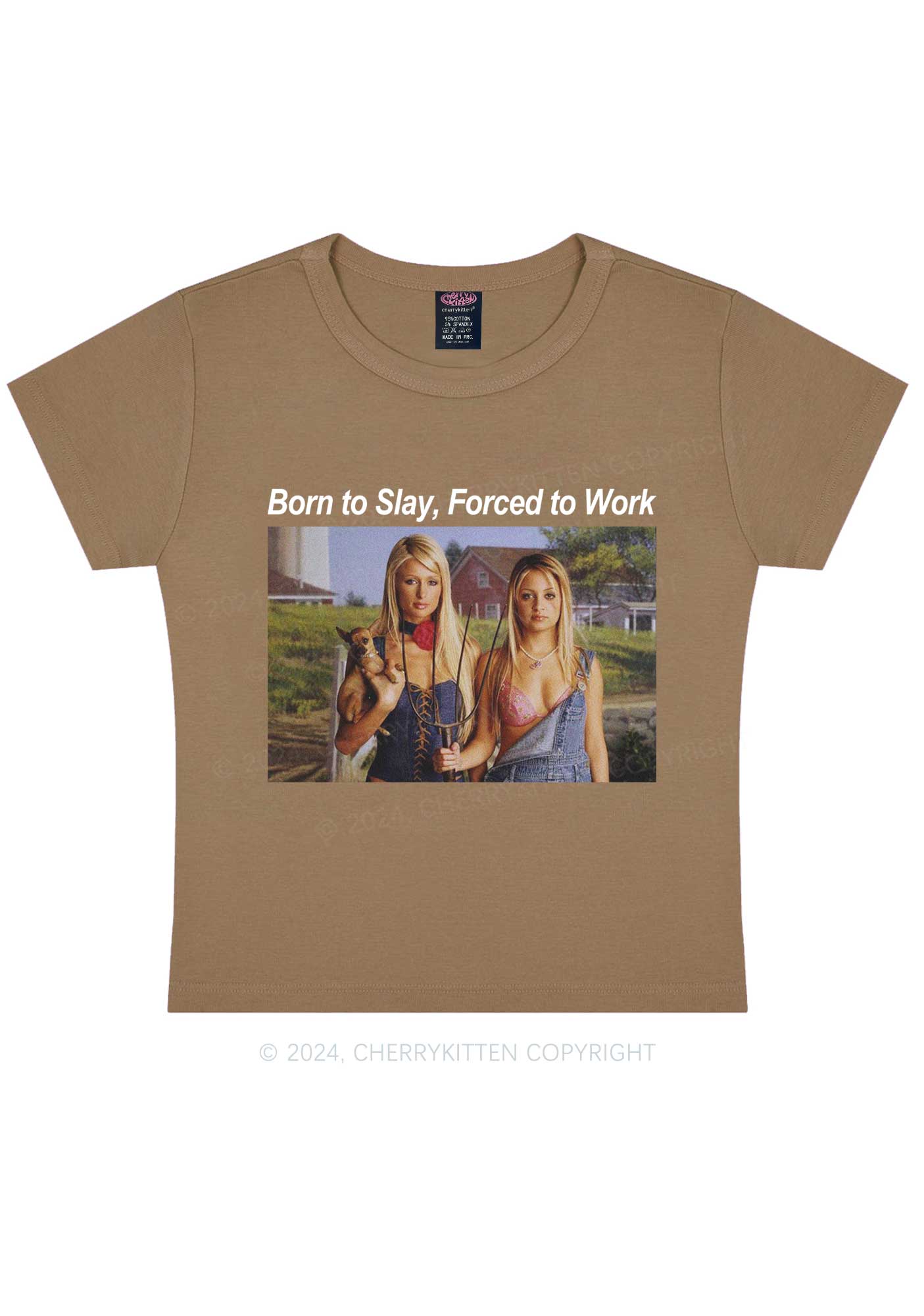 Born To Slay Y2K Baby Tee Cherrykitten - Image 10
