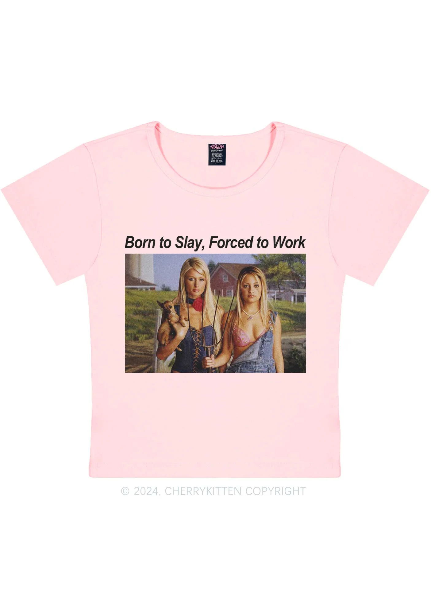Born To Slay Y2K Baby Tee Cherrykitten - Image 11