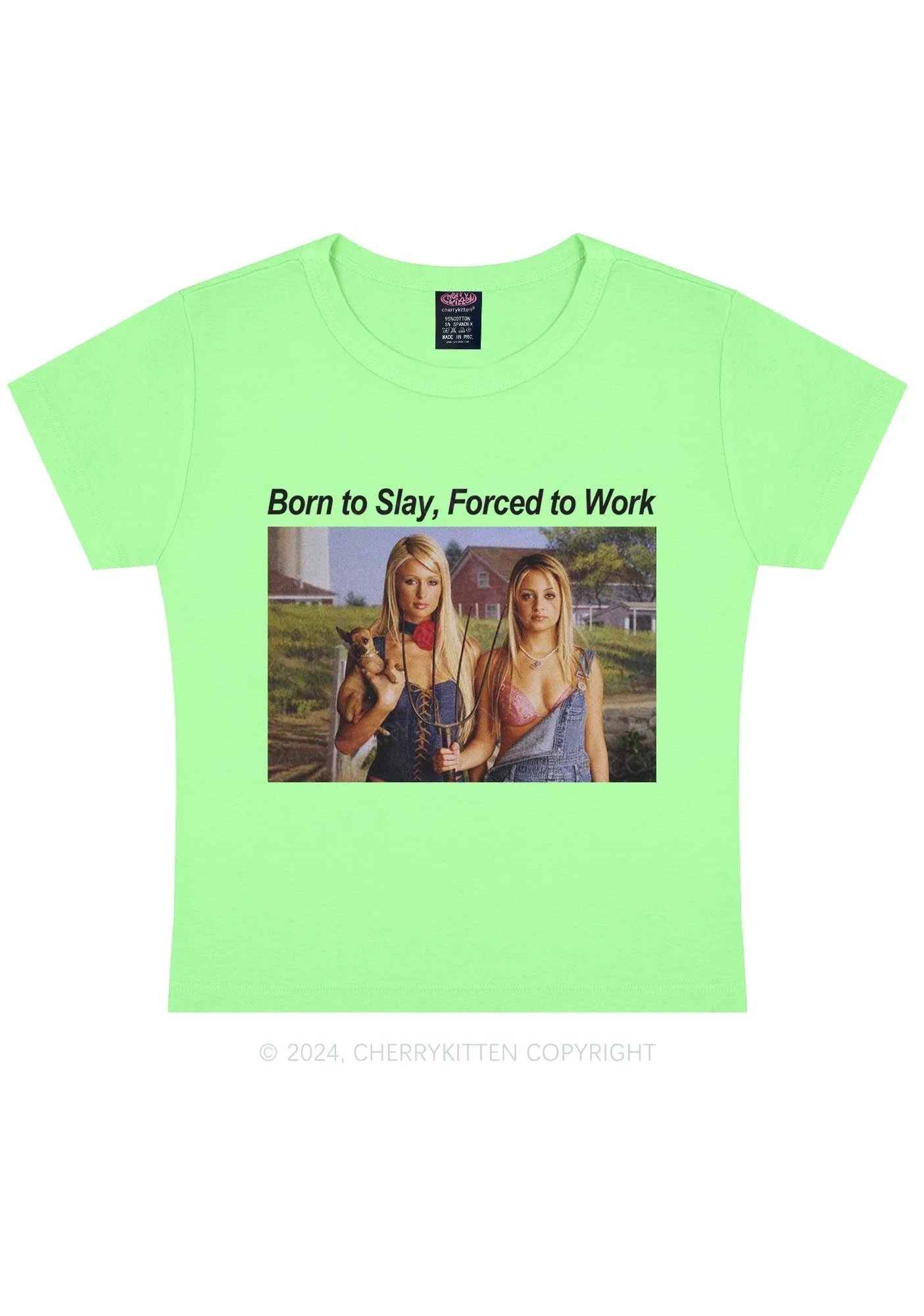 Born To Slay Y2K Baby Tee Cherrykitten - Image 12