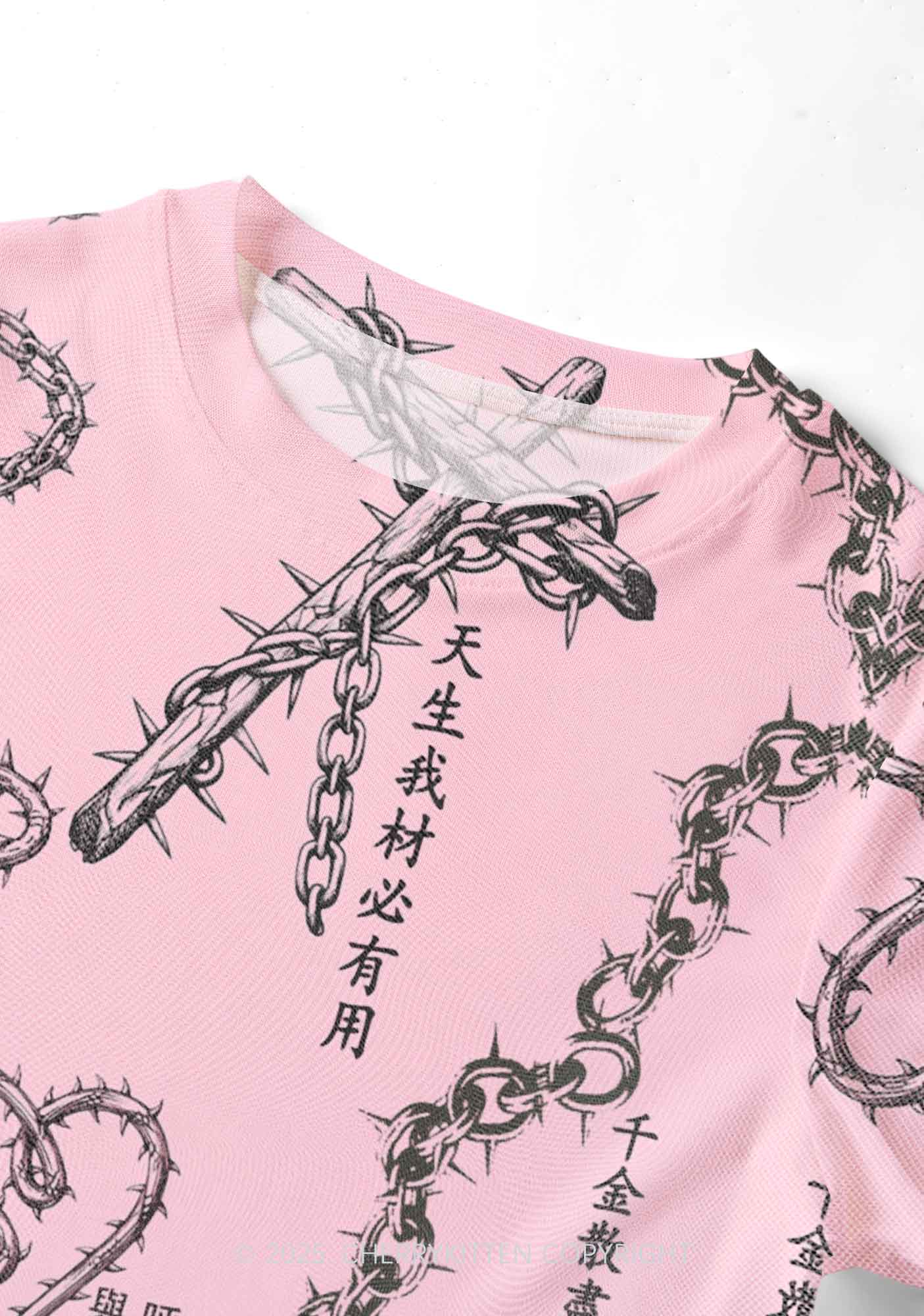 Born To Slay Y2K Mesh Crop Top Cherrykitten - Image 2