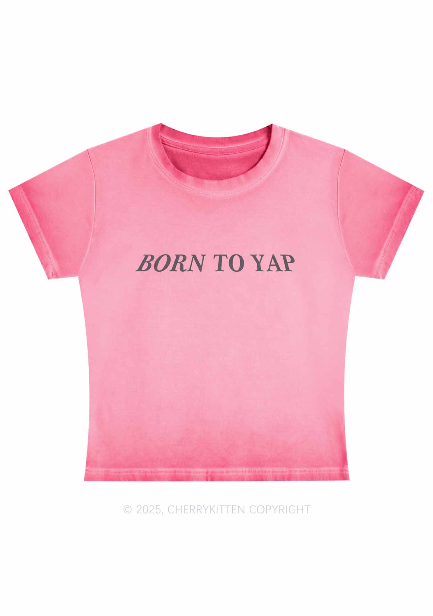 Born To Yap Y2K Vintage Classic Tee Cherrykitten - Image 3