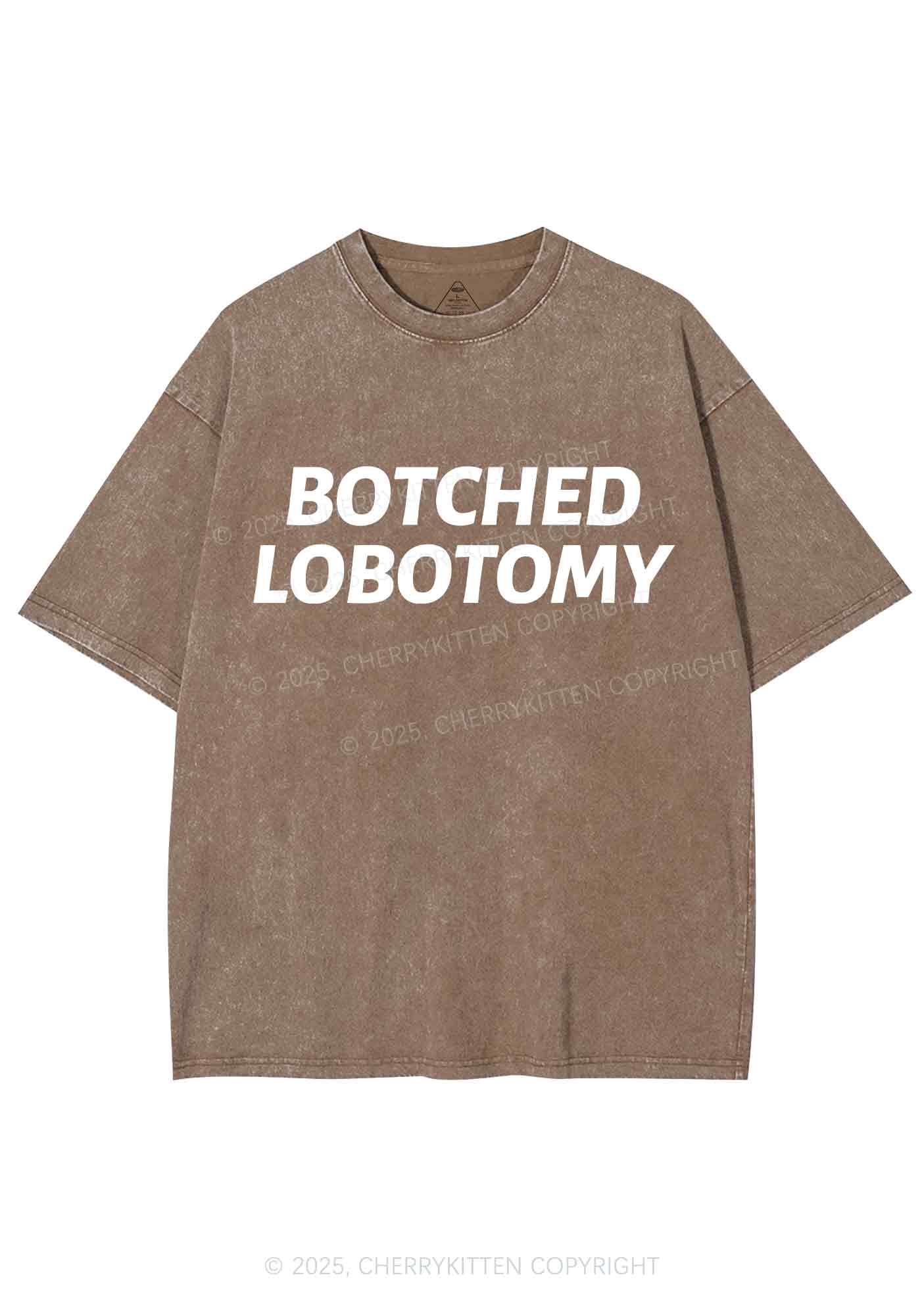 Botched Lobotomy Y2K Shirts Washed Tee Cherrykitten - Image 8
