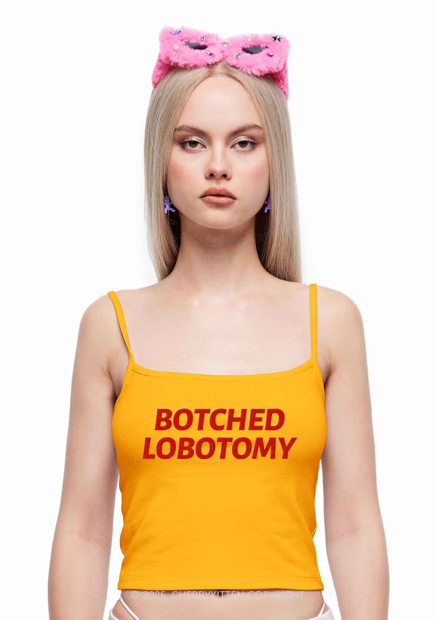 Botched Lobotomy Y2K Spaghetti Strap Cami Cherrykitten - Image 2
