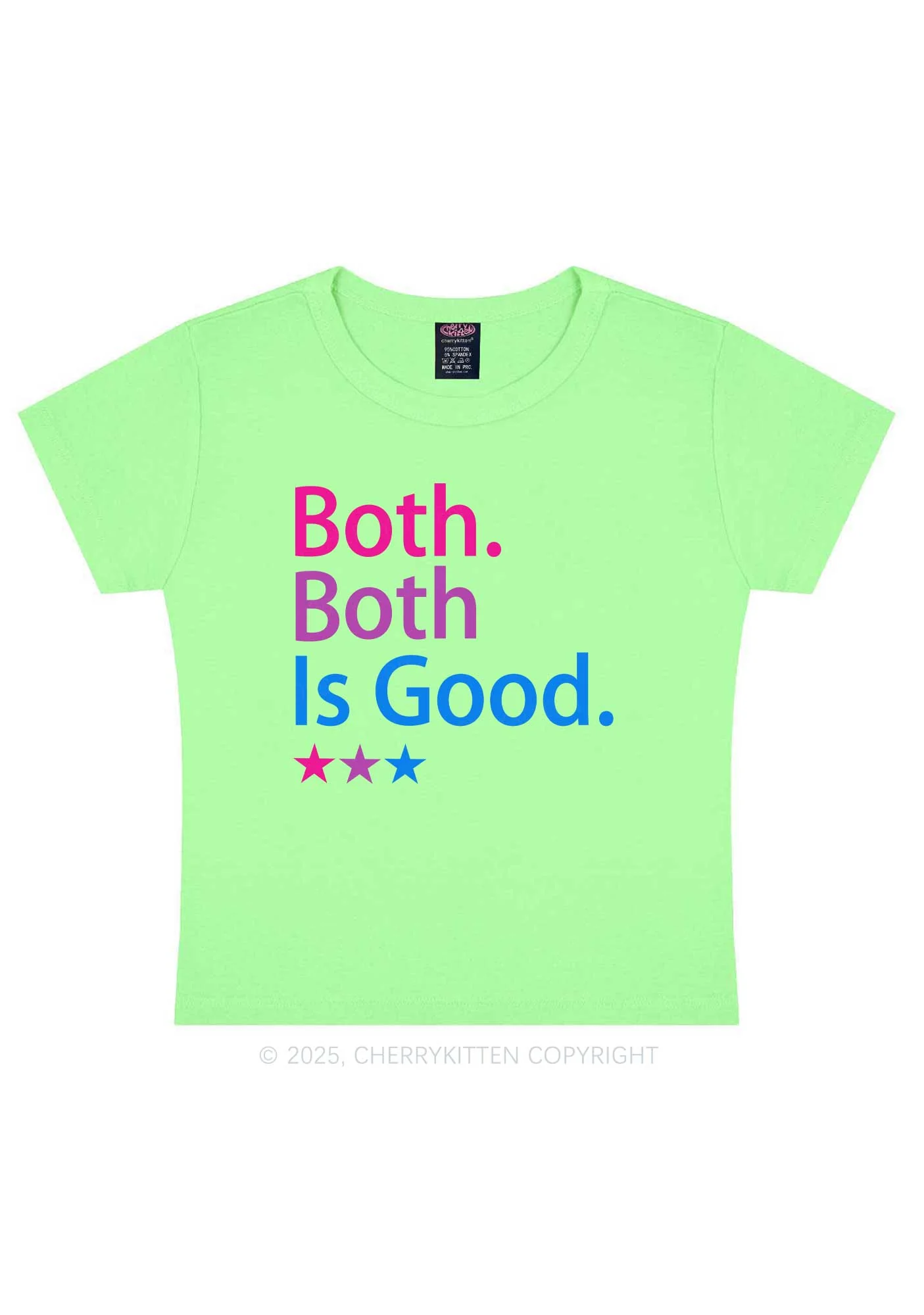 Both Is Good Pride Y2K Baby Tee Cherrykitten - Image 10