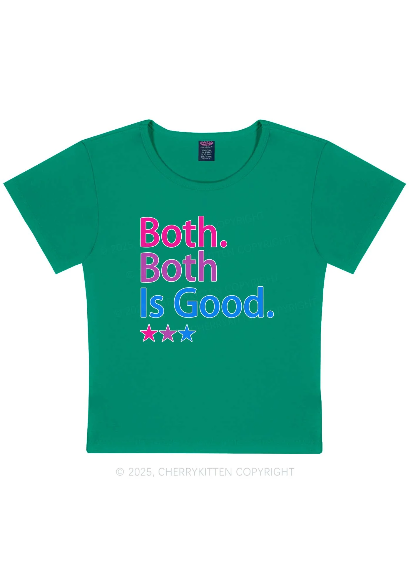 Both Is Good Pride Y2K Baby Tee Cherrykitten - Image 13
