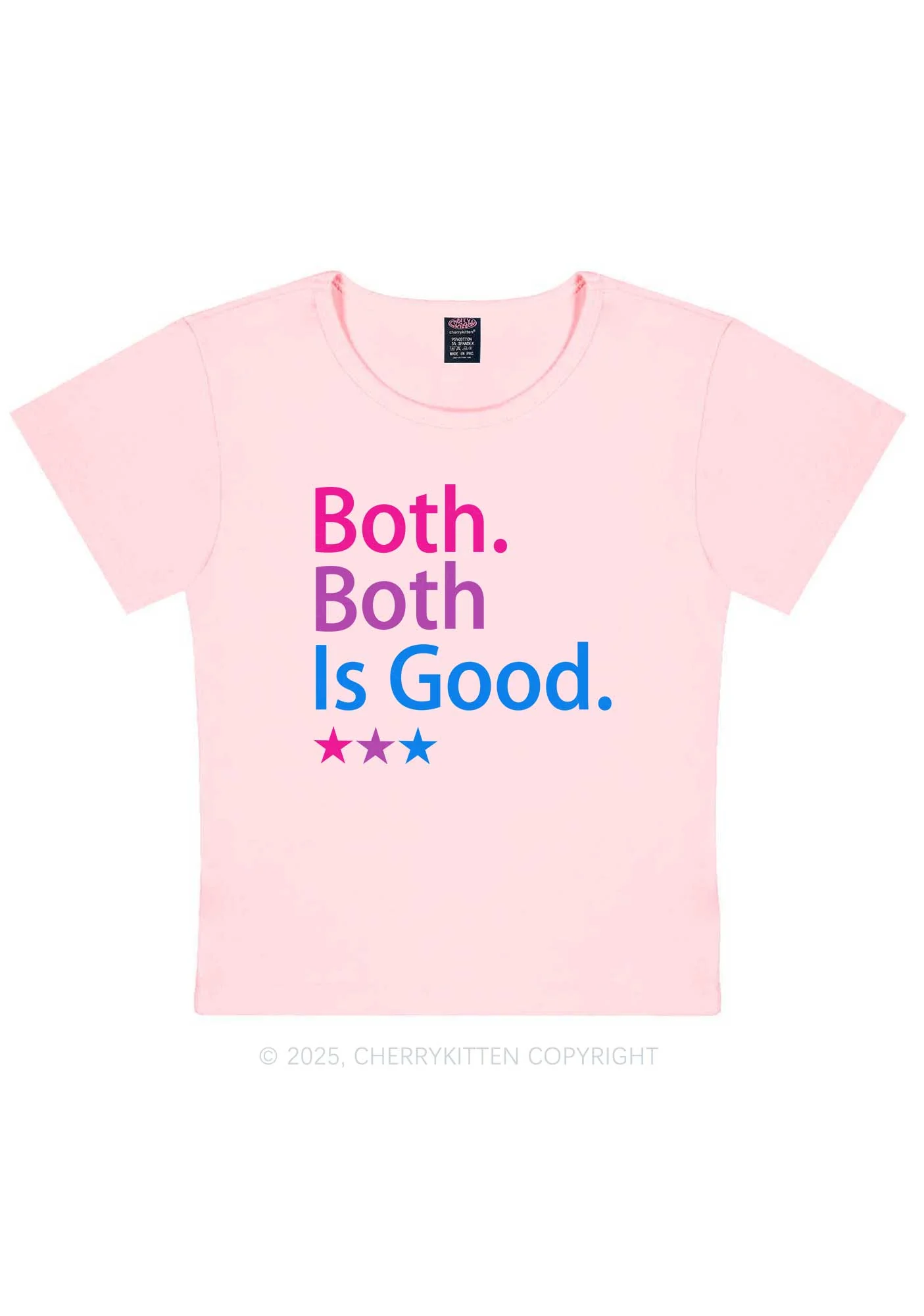 Both Is Good Pride Y2K Baby Tee Cherrykitten - Image 5