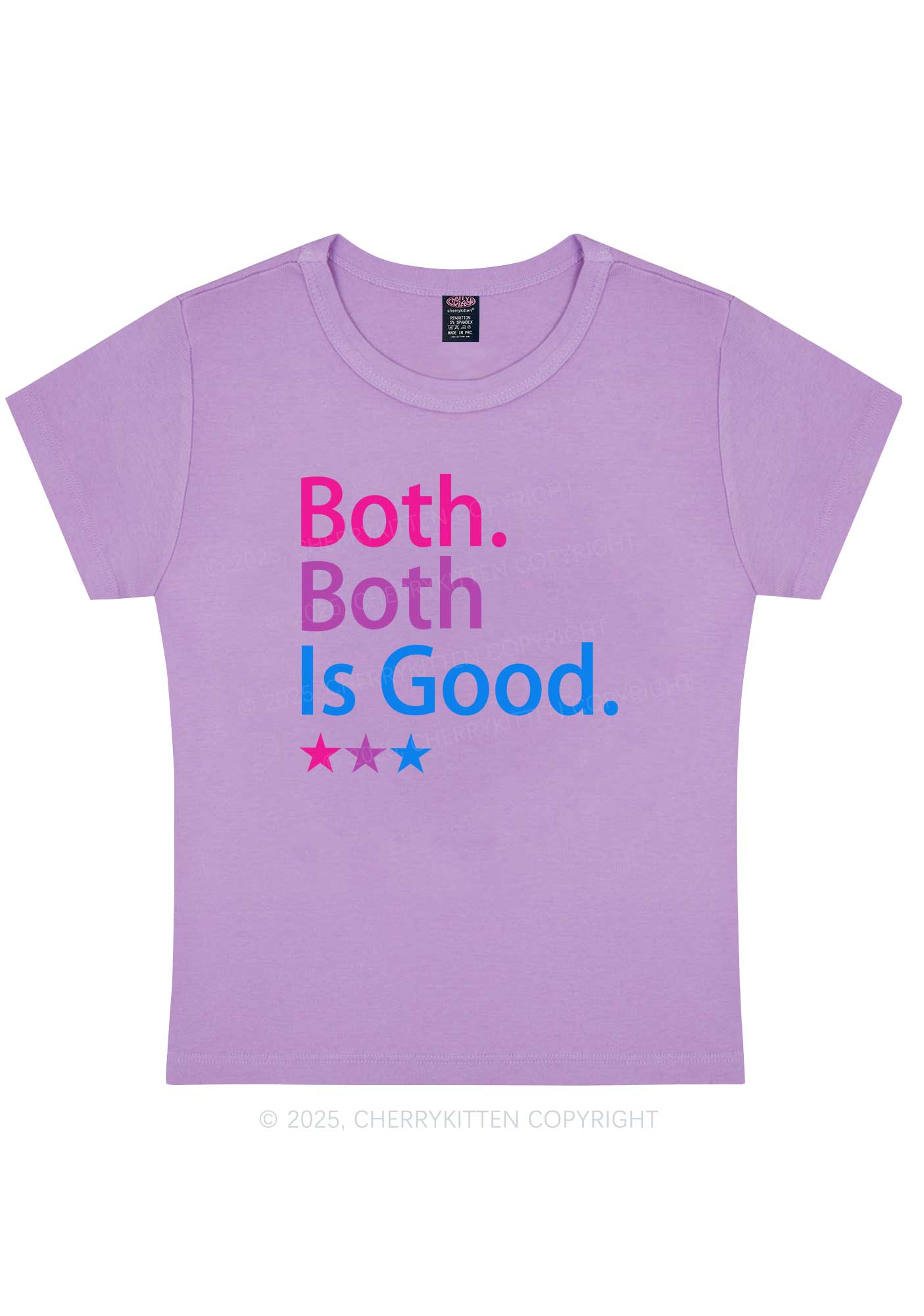Both Is Good Pride Y2K Baby Tee Cherrykitten - Image 6