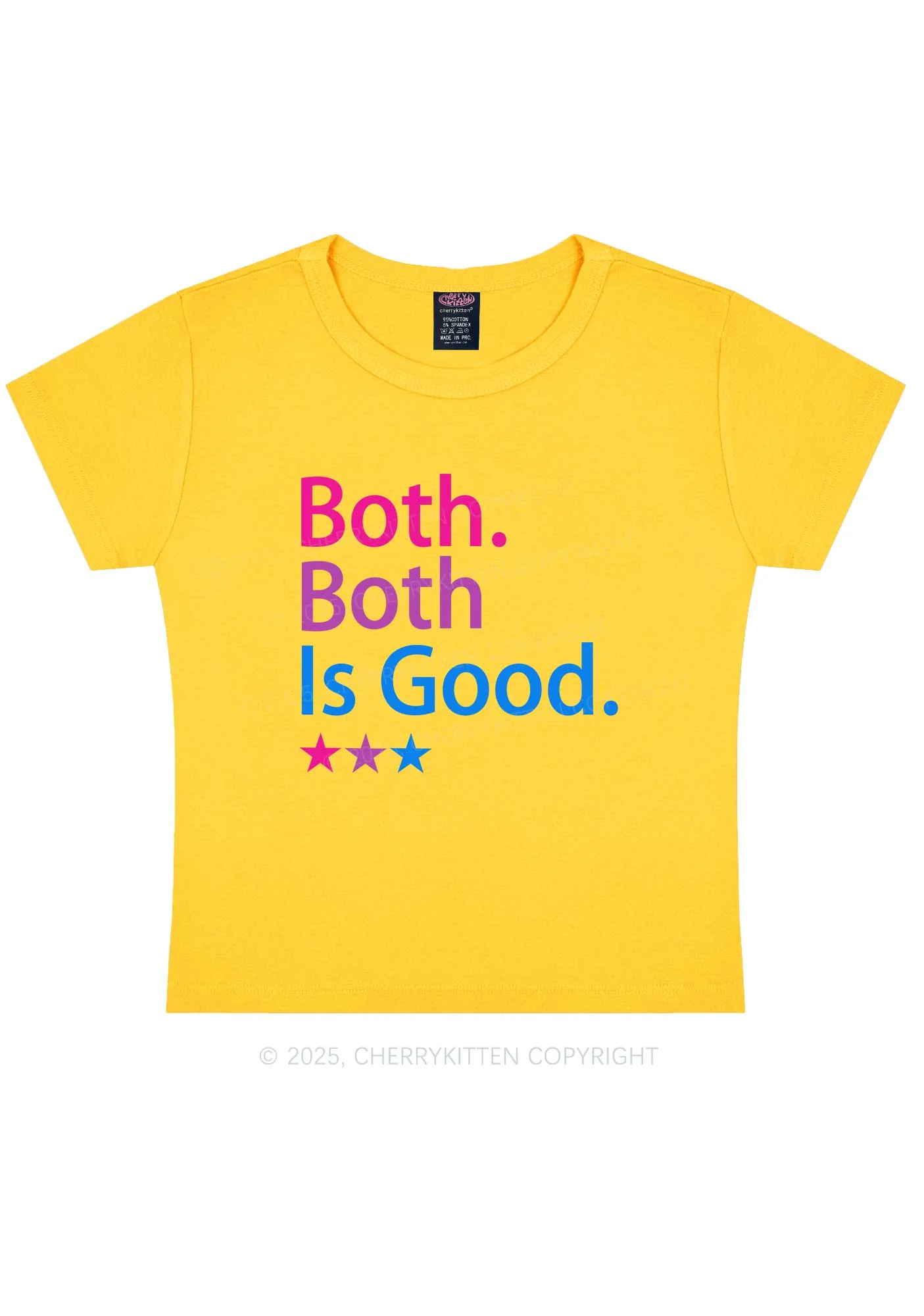 Both Is Good Pride Y2K Baby Tee Cherrykitten - Image 7