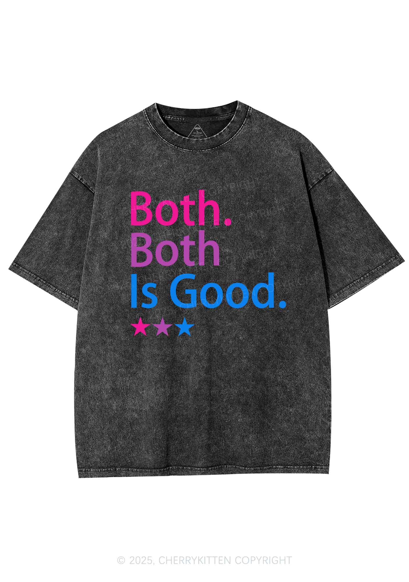 Both Is Good Pride Y2K Shirts Washed Tee Cherrykitten - Image 3