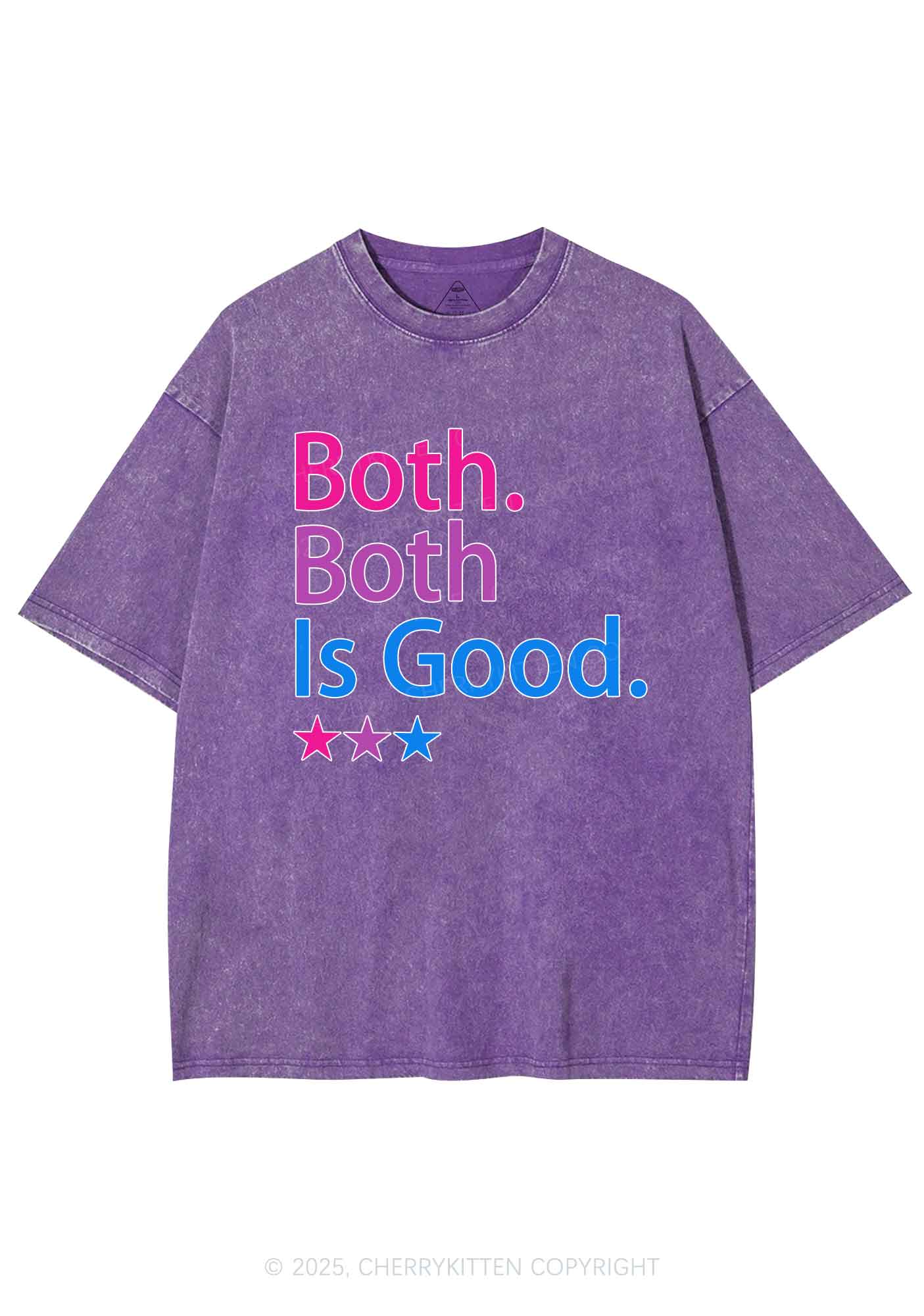 Both Is Good Pride Y2K Shirts Washed Tee Cherrykitten - Image 4