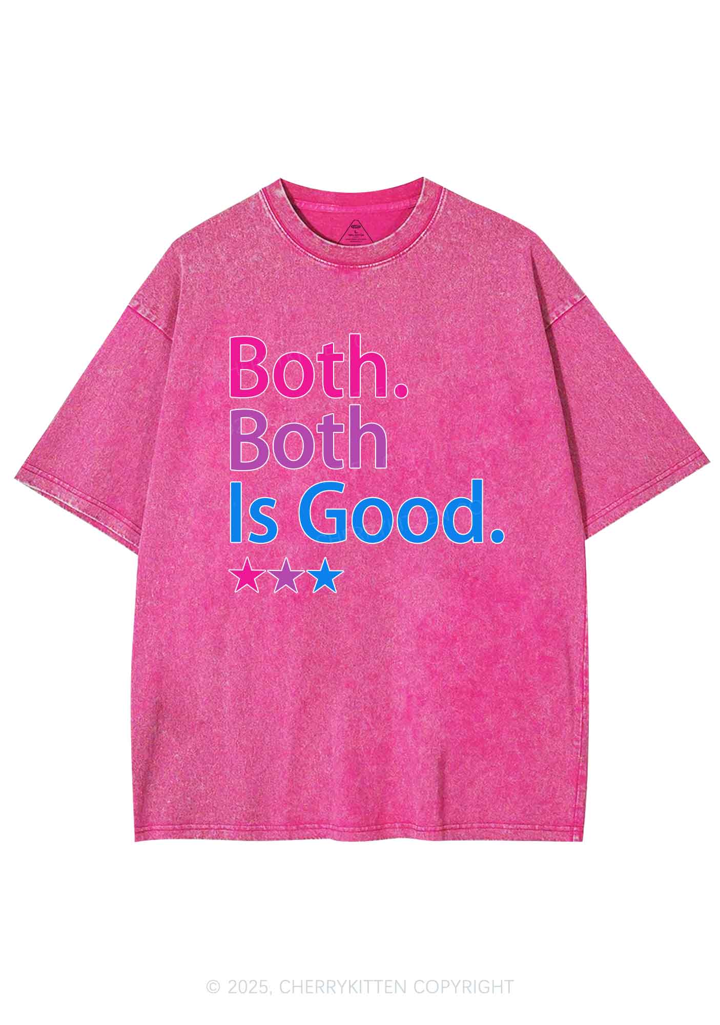 Both Is Good Pride Y2K Shirts Washed Tee Cherrykitten - Image 5
