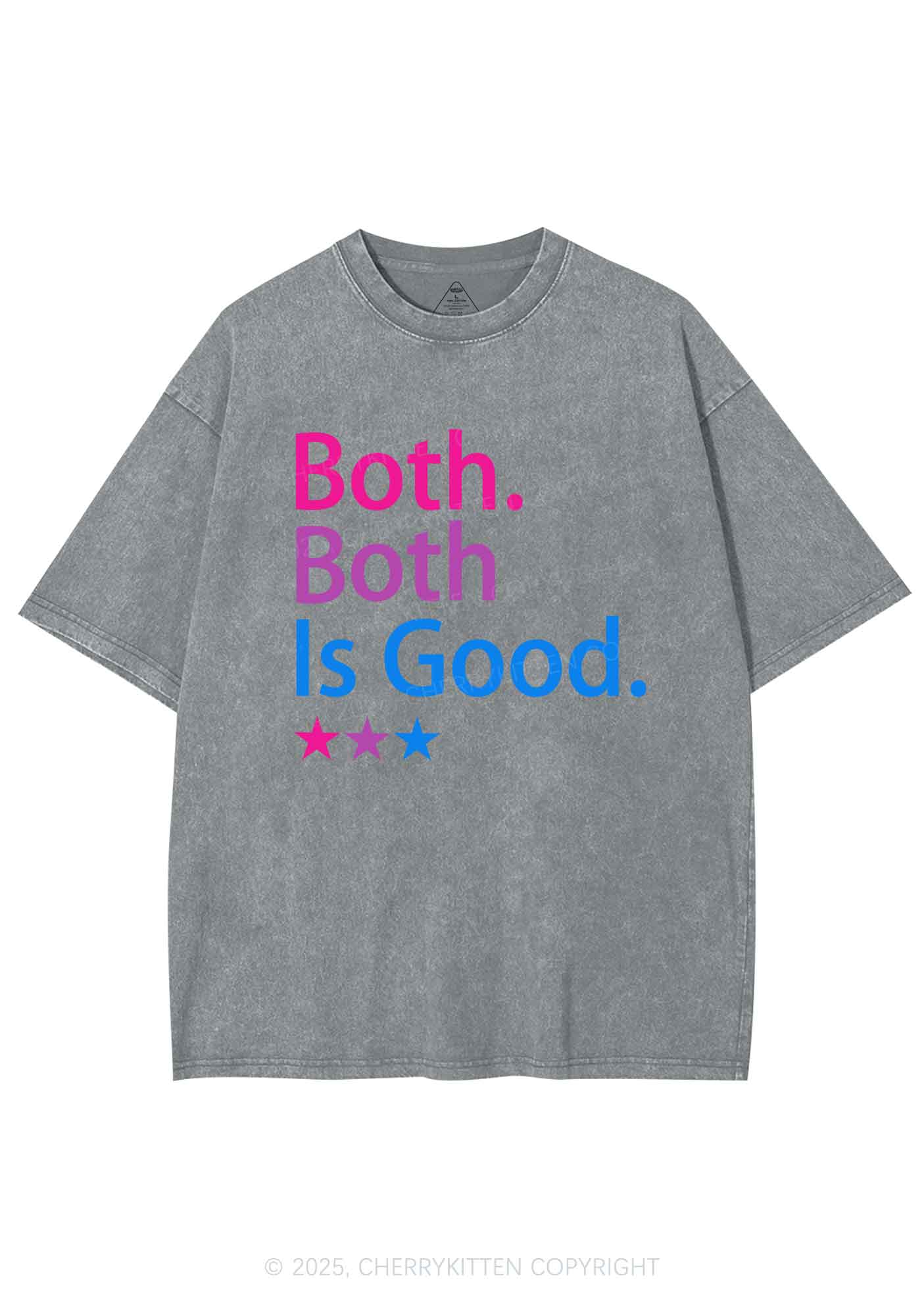 Both Is Good Pride Y2K Shirts Washed Tee Cherrykitten - Image 7