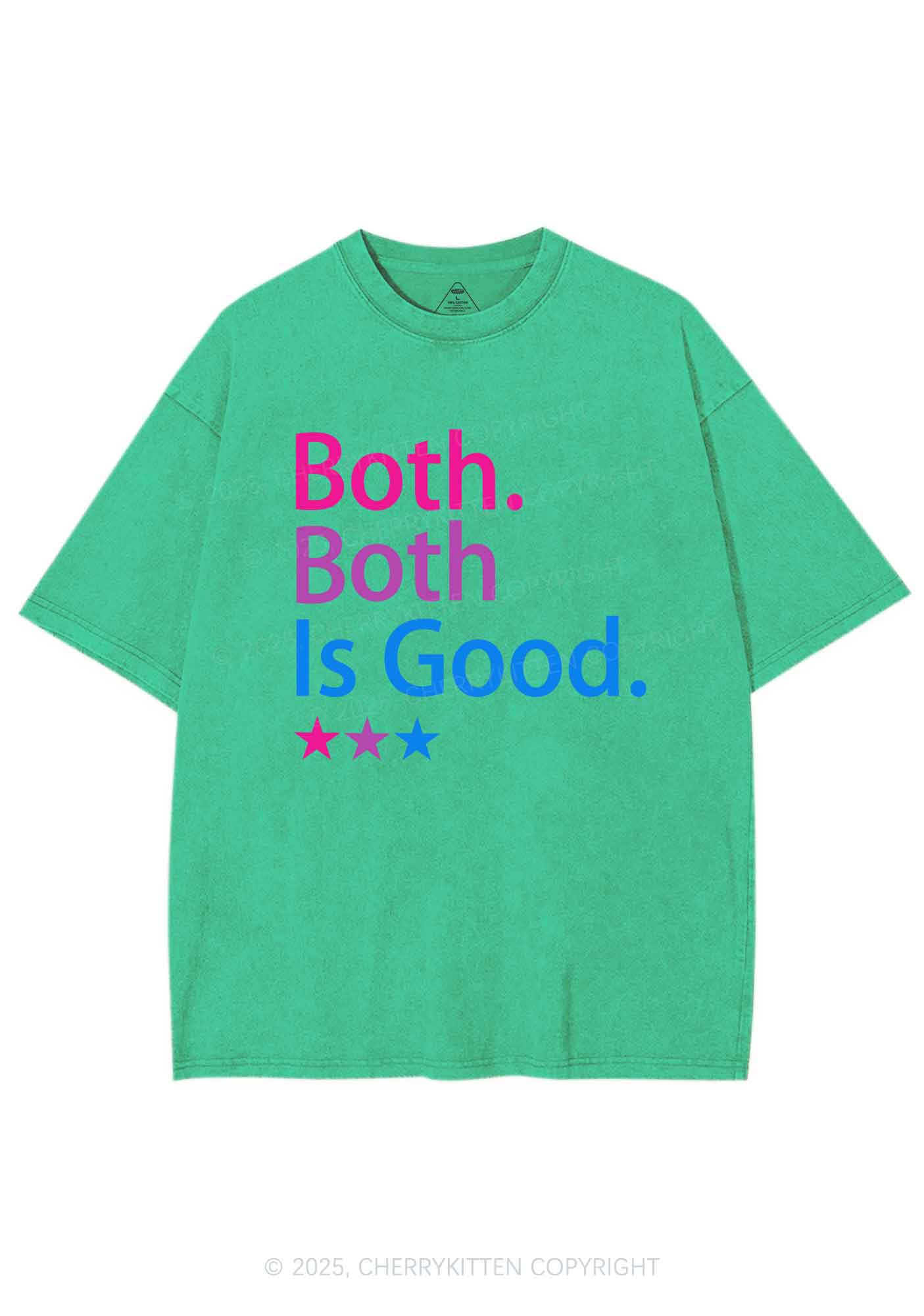 Both Is Good Pride Y2K Shirts Washed Tee Cherrykitten - Image 8