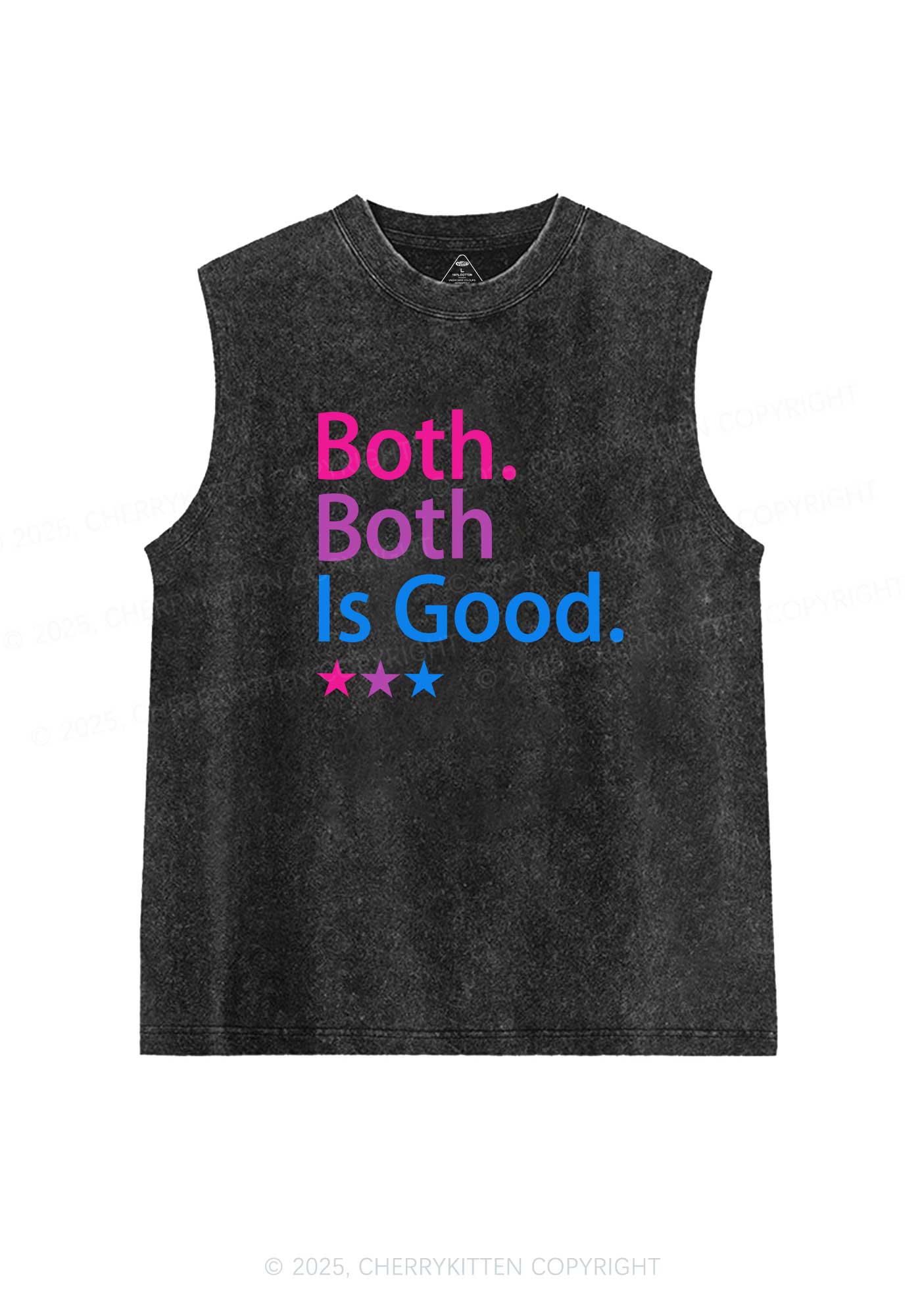 Both Is Good Pride Y2K Washed Muscle Tank Cherrykitten - Image 3