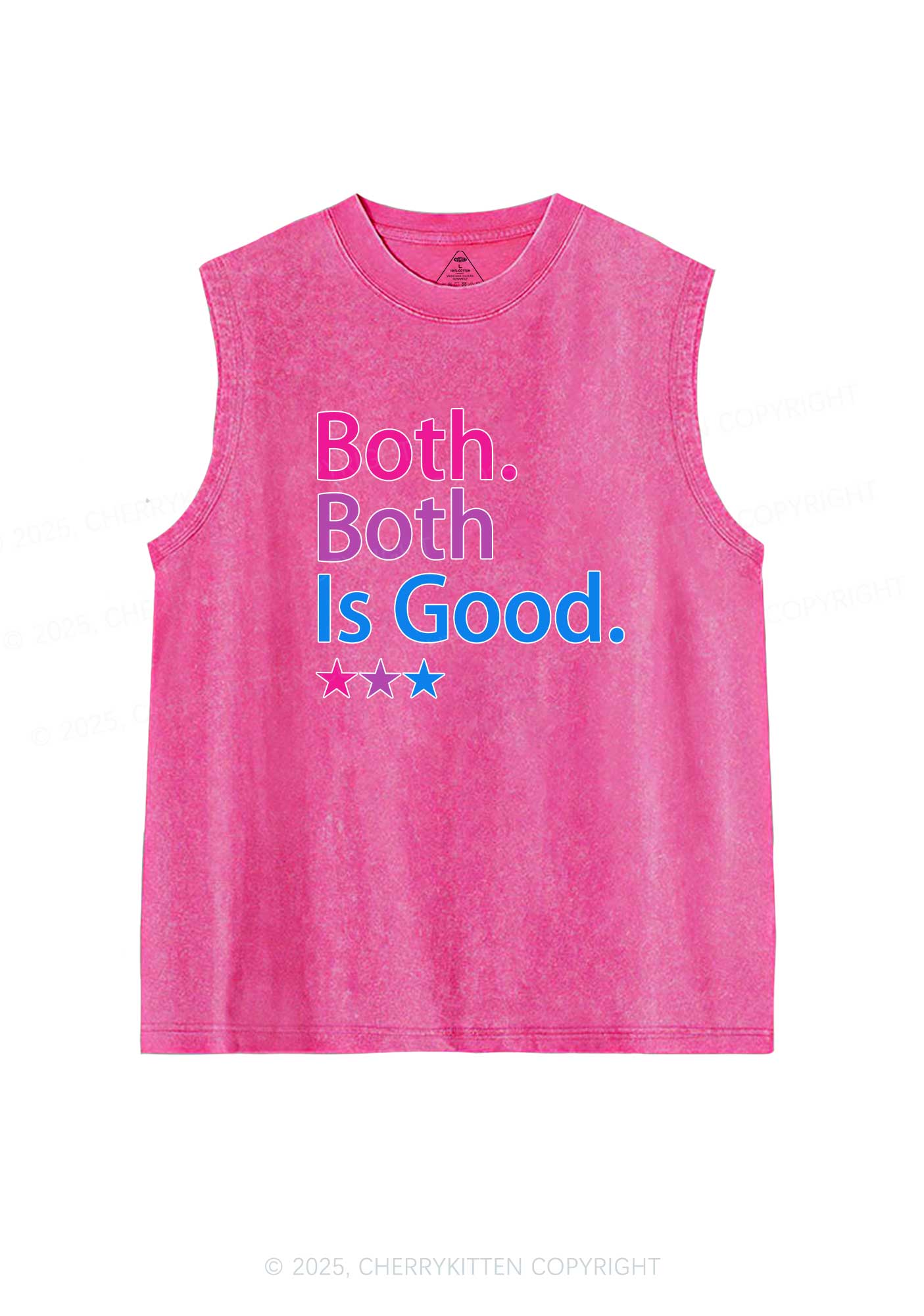 Both Is Good Pride Y2K Washed Muscle Tank Cherrykitten - Image 4