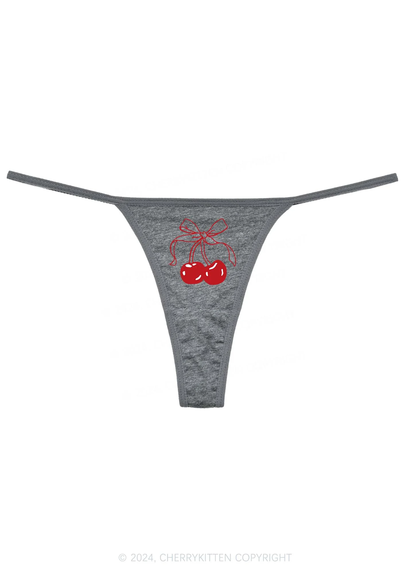 Bow Cherry Y2K Flat String Thong Cherrykitten - Image 6