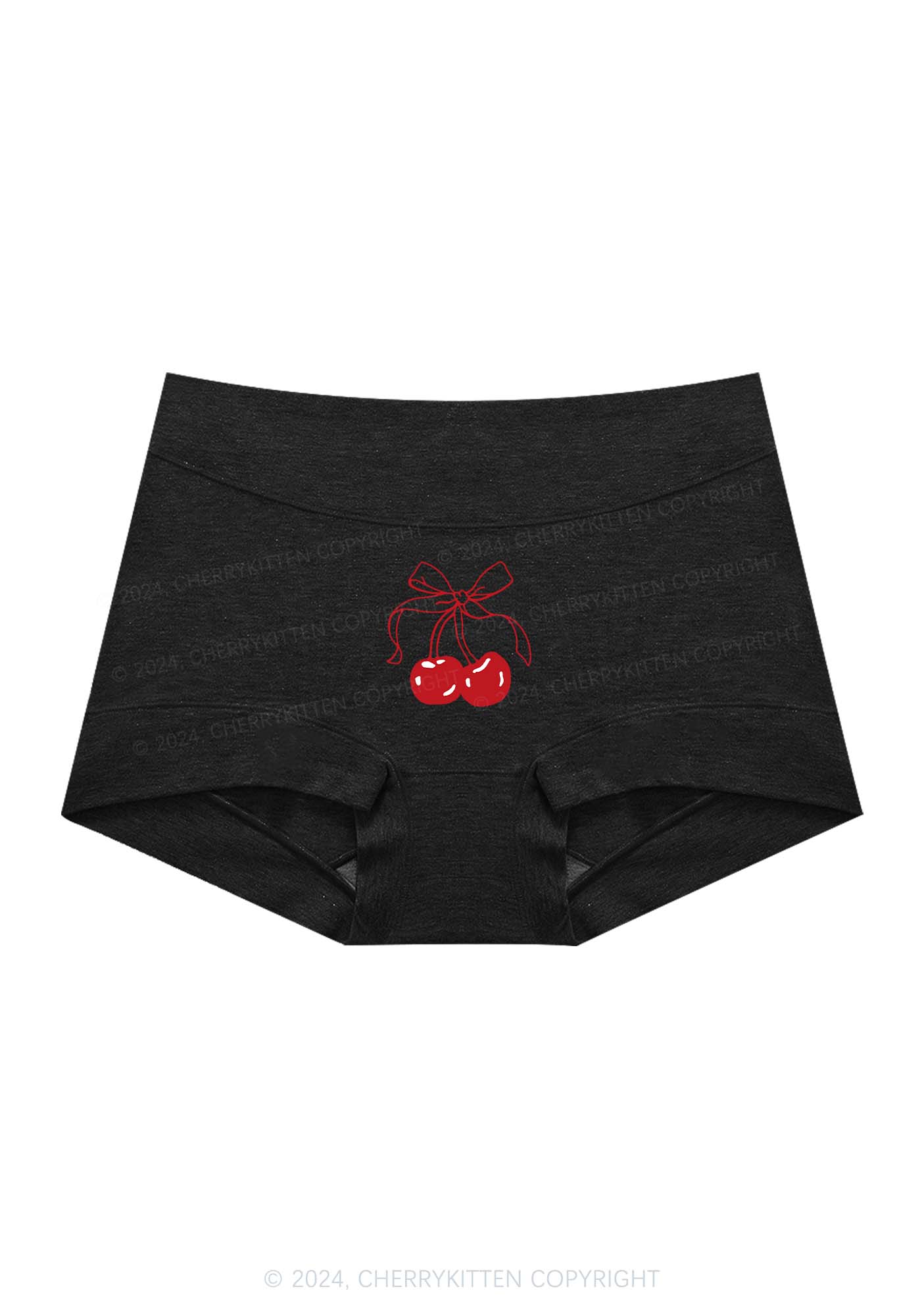 Bow Cherry Y2K Mid Rise Waist Boyshort Cherrykitten - Image 4