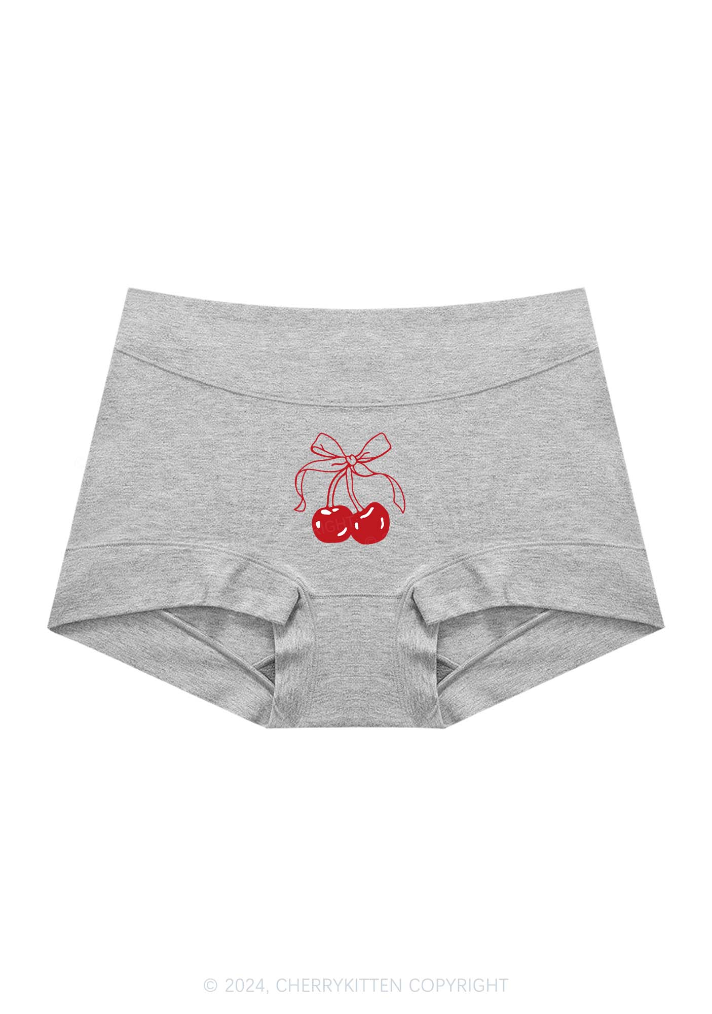 Bow Cherry Y2K Mid Rise Waist Boyshort Cherrykitten - Image 5