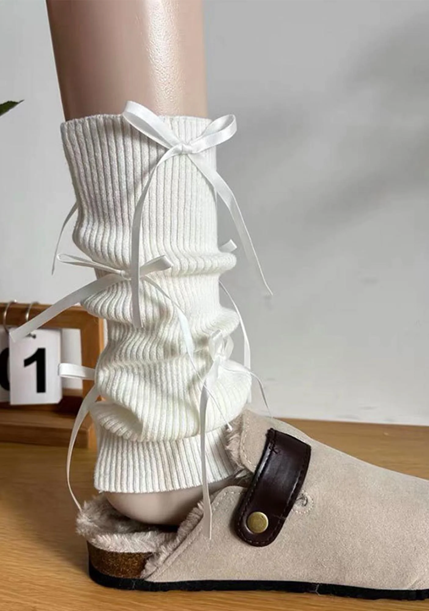 Bow Ribbon Y2K Leg Warmers Cherrykitten - Image 2