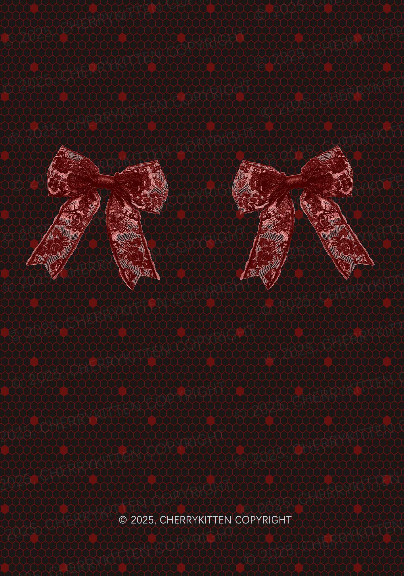 Bow Ties Y2K Mesh Crop Top Cherrykitten - Image 2