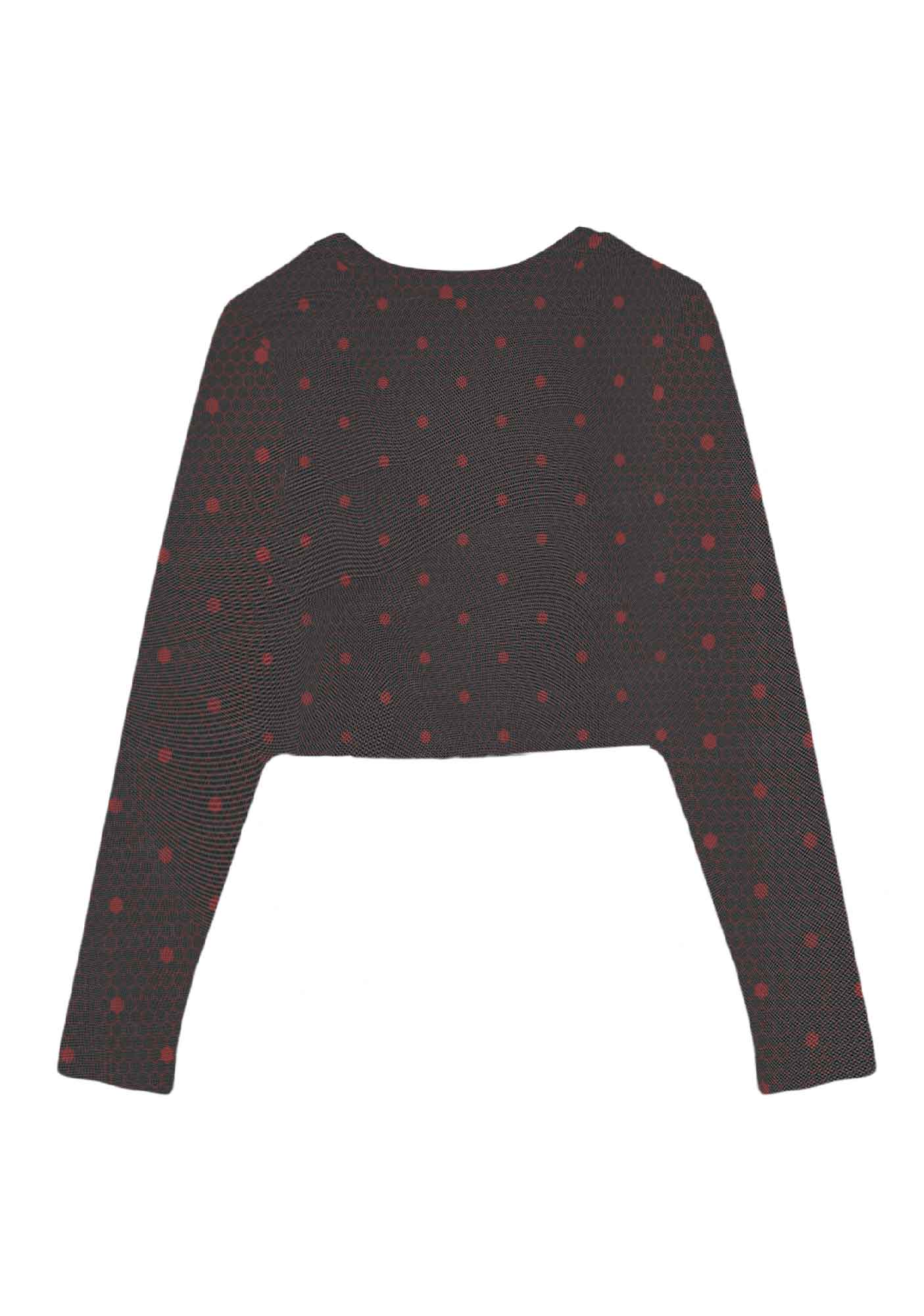 Bow Ties Y2K Mesh Long Sleeve Crop Top Cherrykitten - Image 3