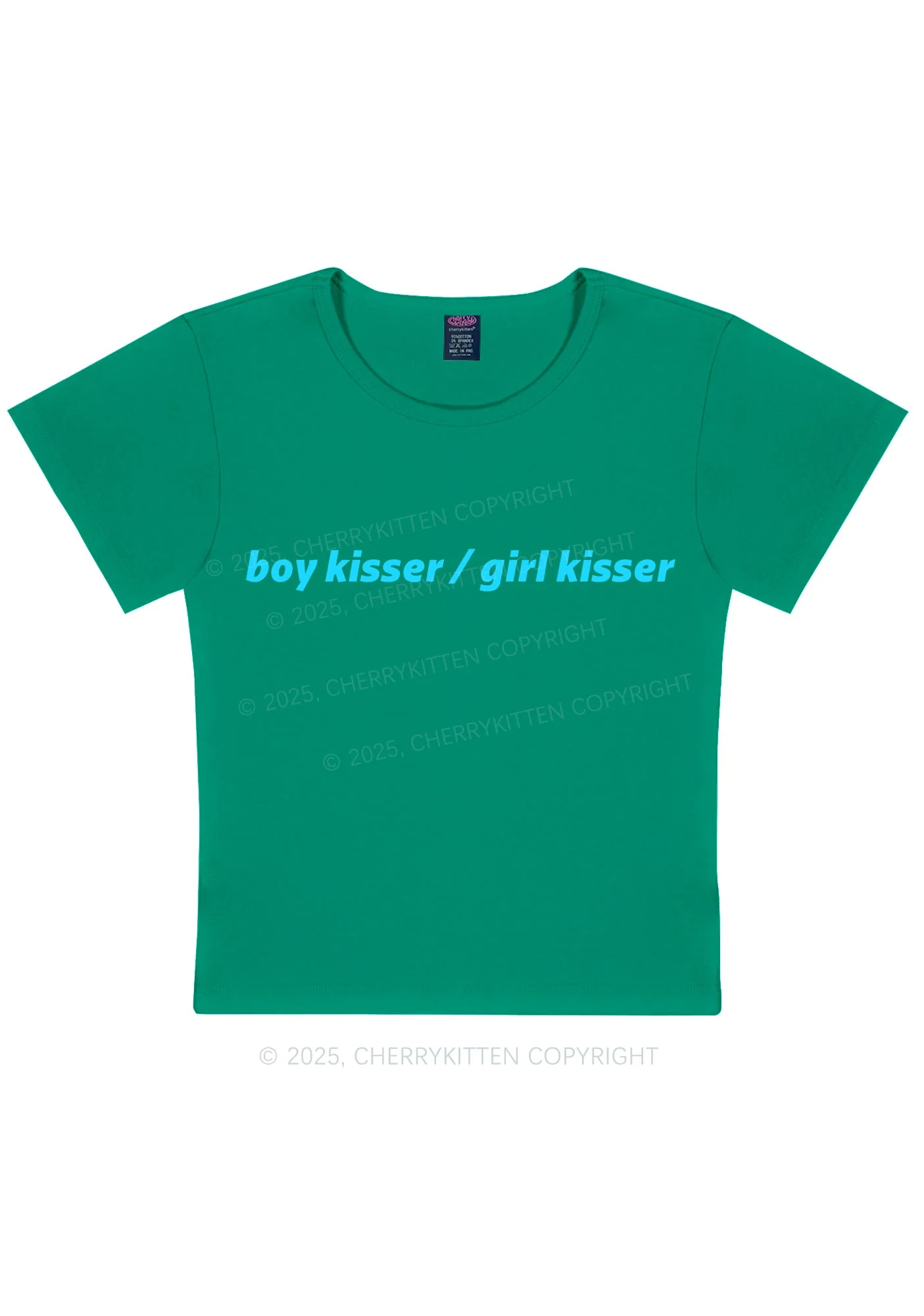 Boy Kisser Girl Kisser Pride Y2K Baby Tee Cherrykitten - Image 11