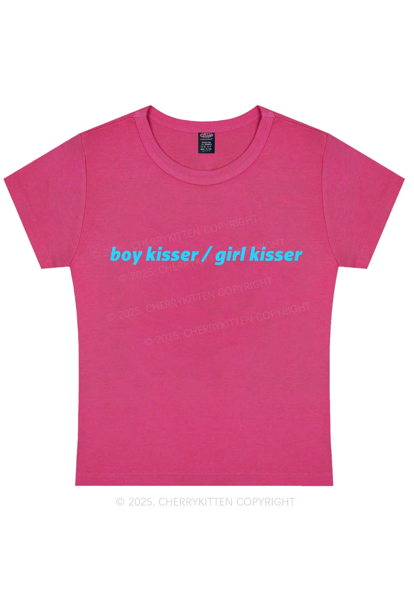 Boy Kisser Girl Kisser Pride Y2K Baby Tee Cherrykitten - Image 7