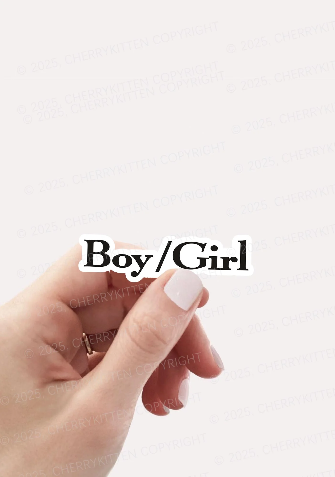 Boy Or Girl Pride 1Pc Y2K Sticker Cherrykitten - Image 2