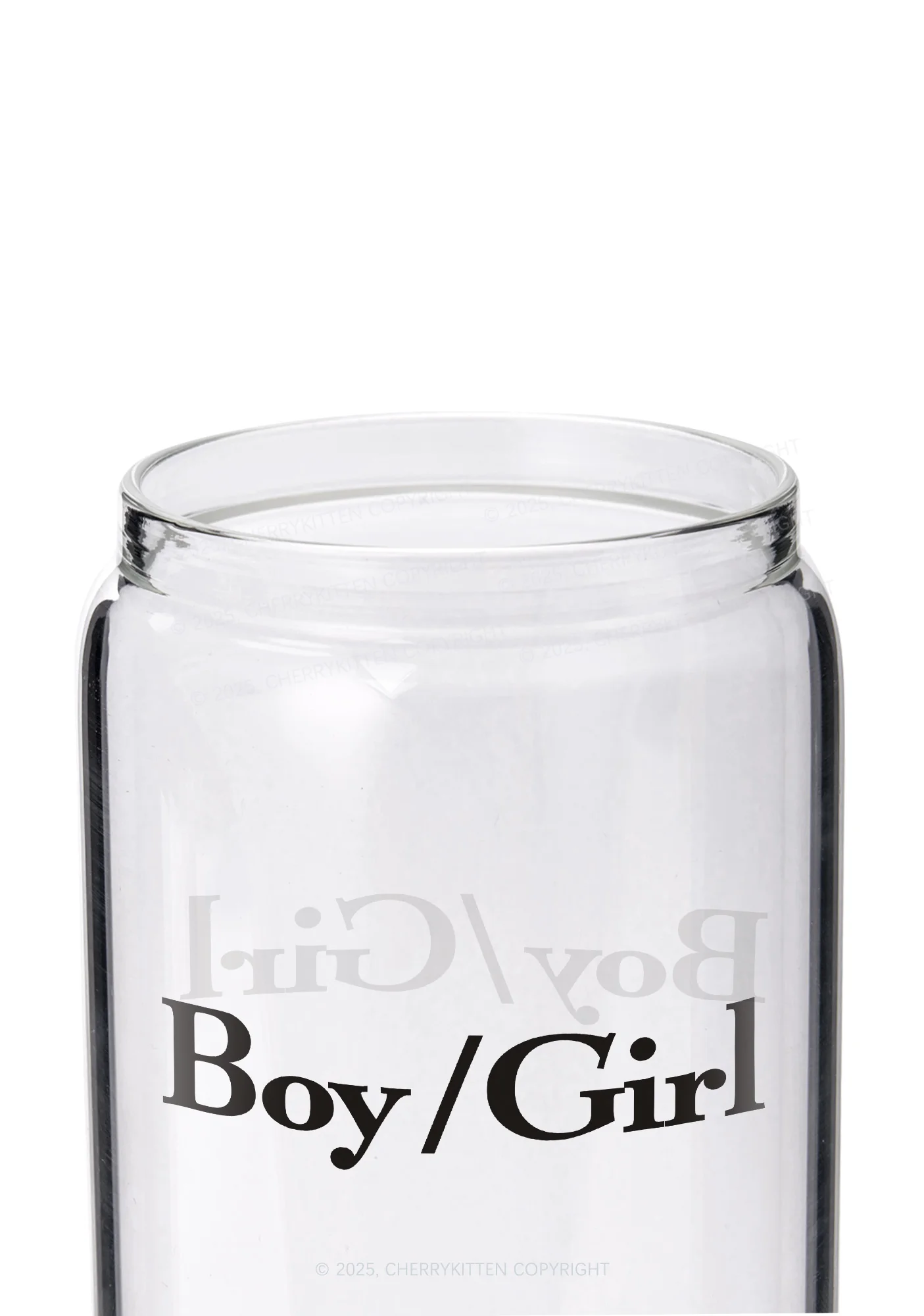 Boy Or Girl Pride Y2K Printed Glass Cup Cherrykitten - Image 2