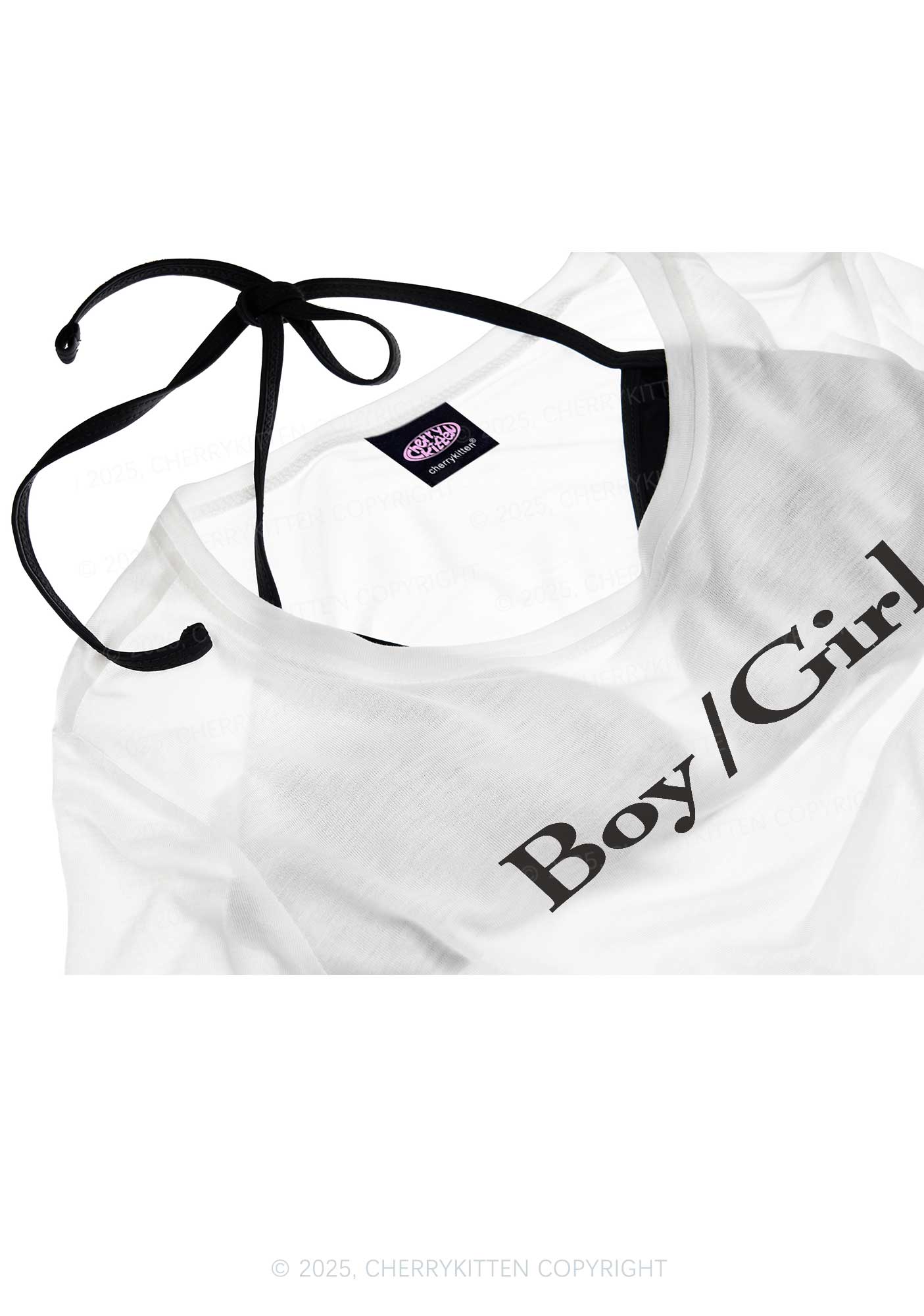 Boy Or Girl Pride Y2K Sheer Crop Tee Cherrykitten - Image 4
