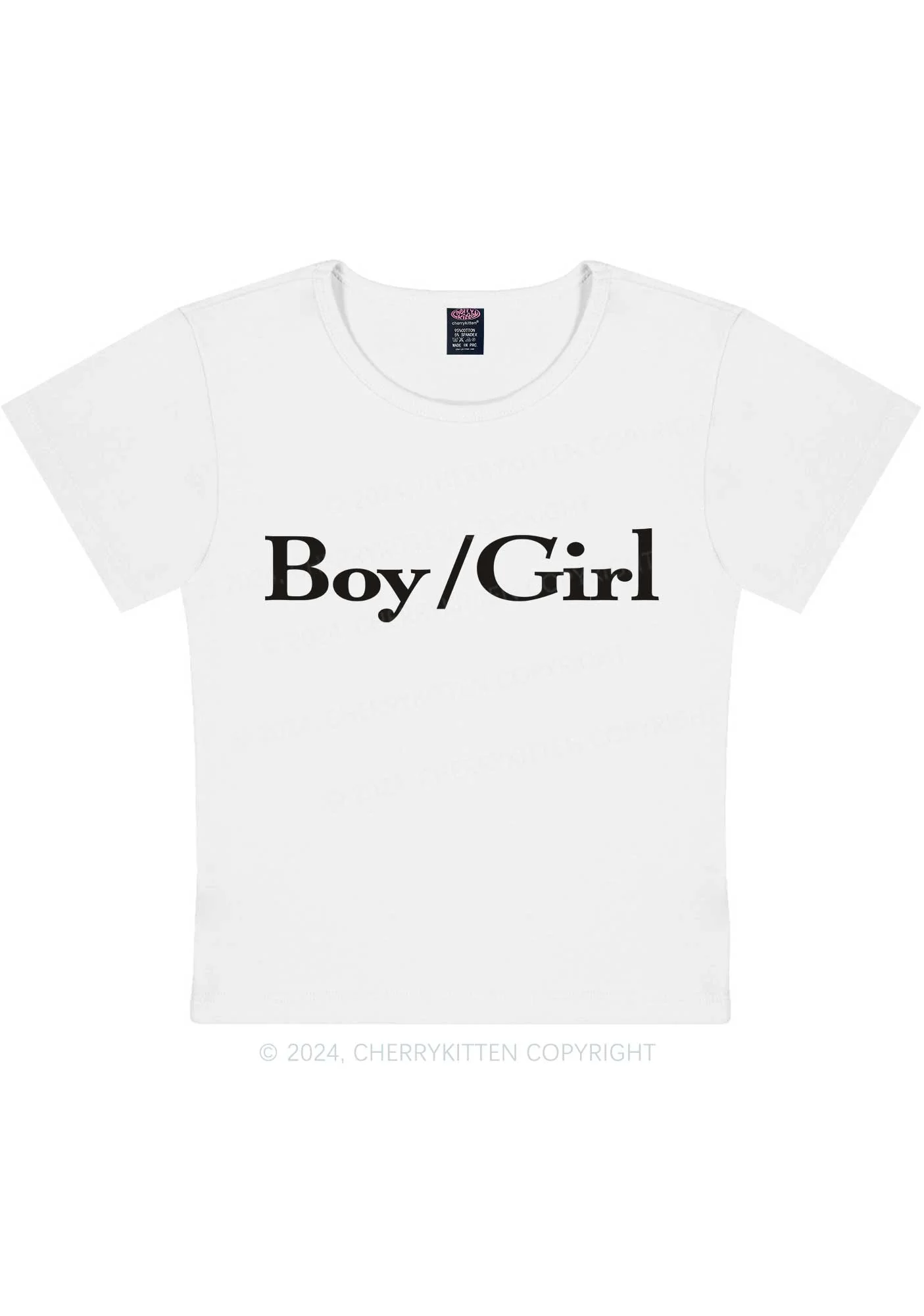 Boy Or Girl Y2K Baby Tee Cherrykitten - Image 4