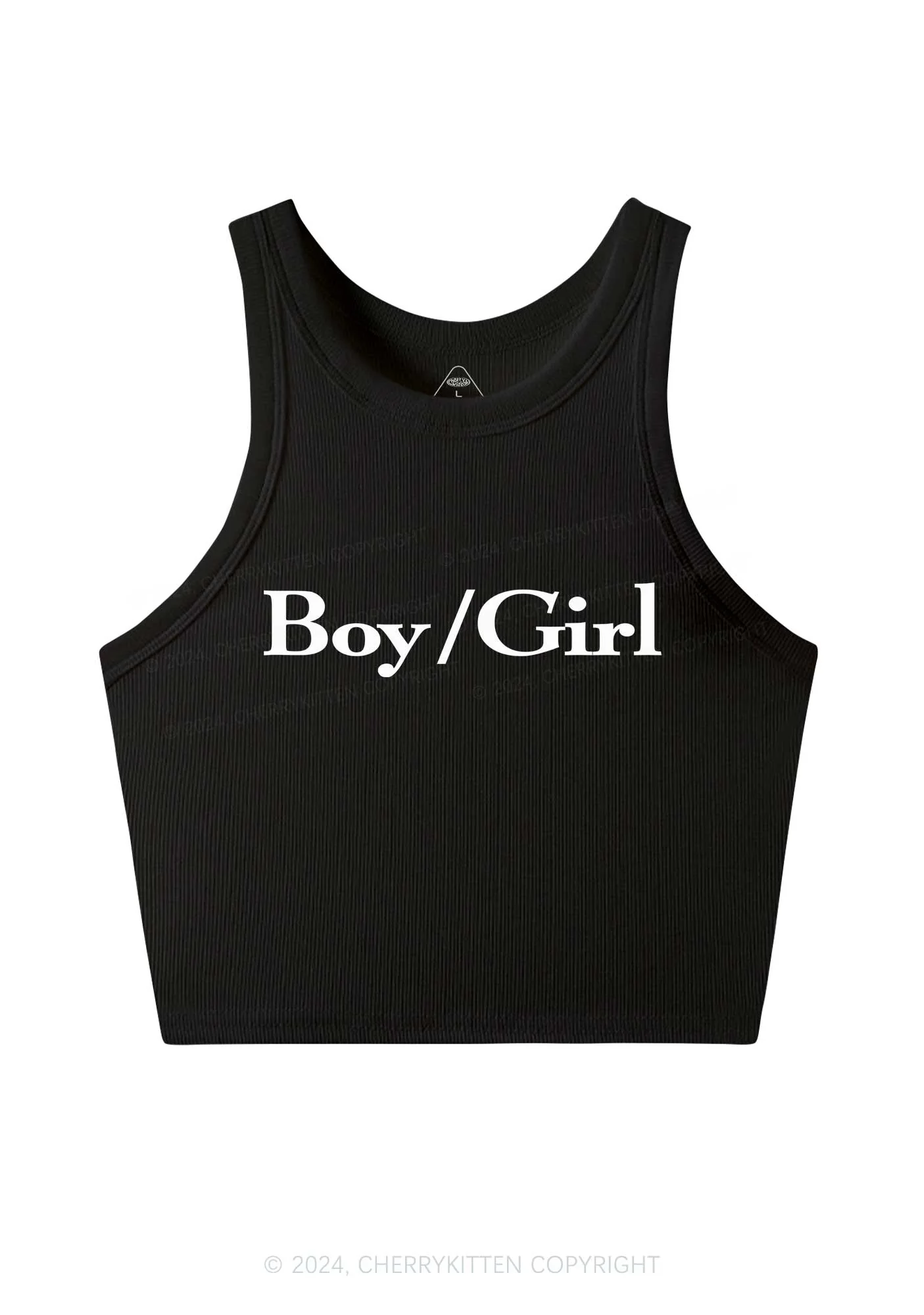 Boy Or Girl Y2K Crop Tank Top Cherrykitten - Image 3