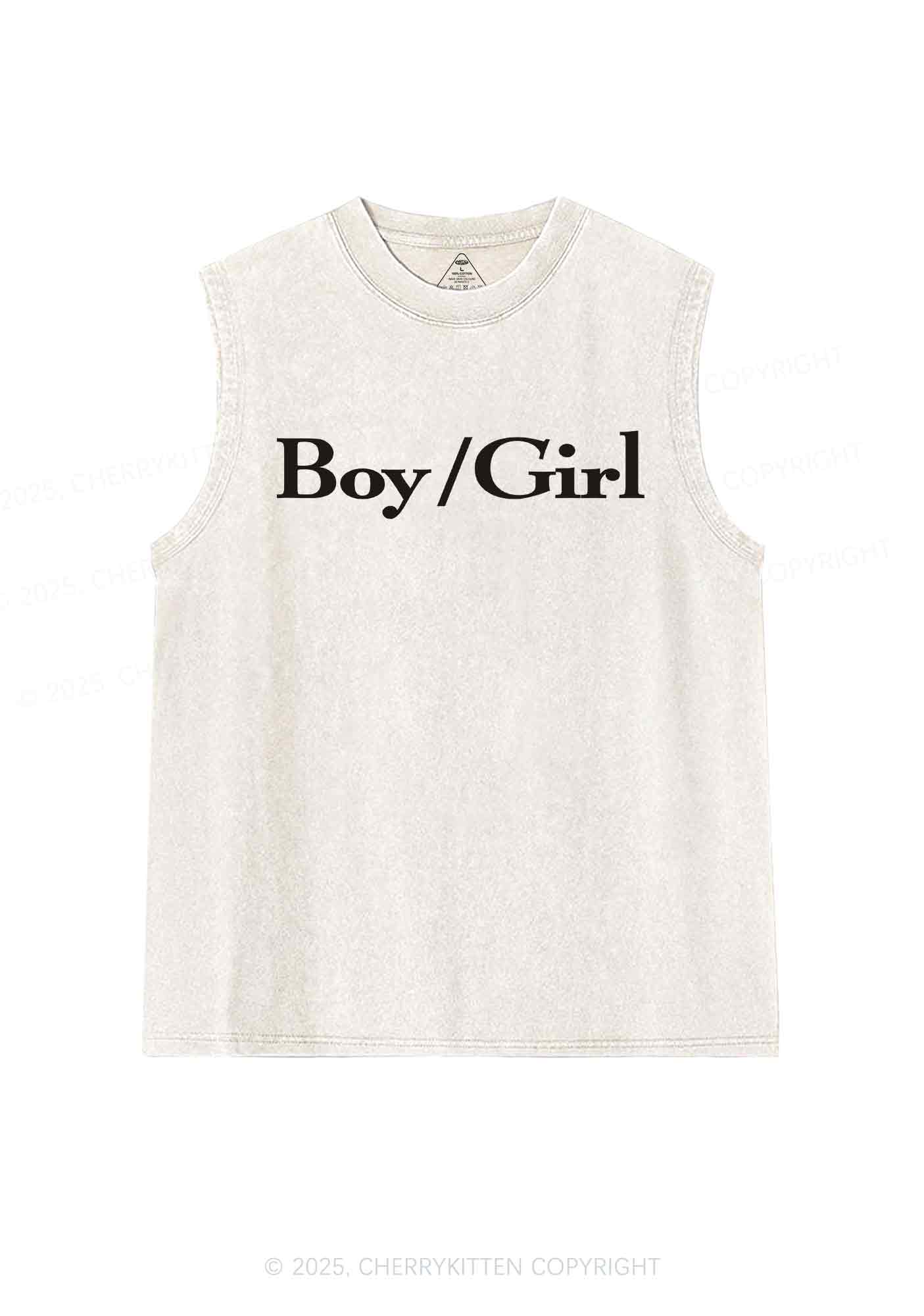 Boy Or Girl Y2K Washed Tank Cherrykitten - Image 4