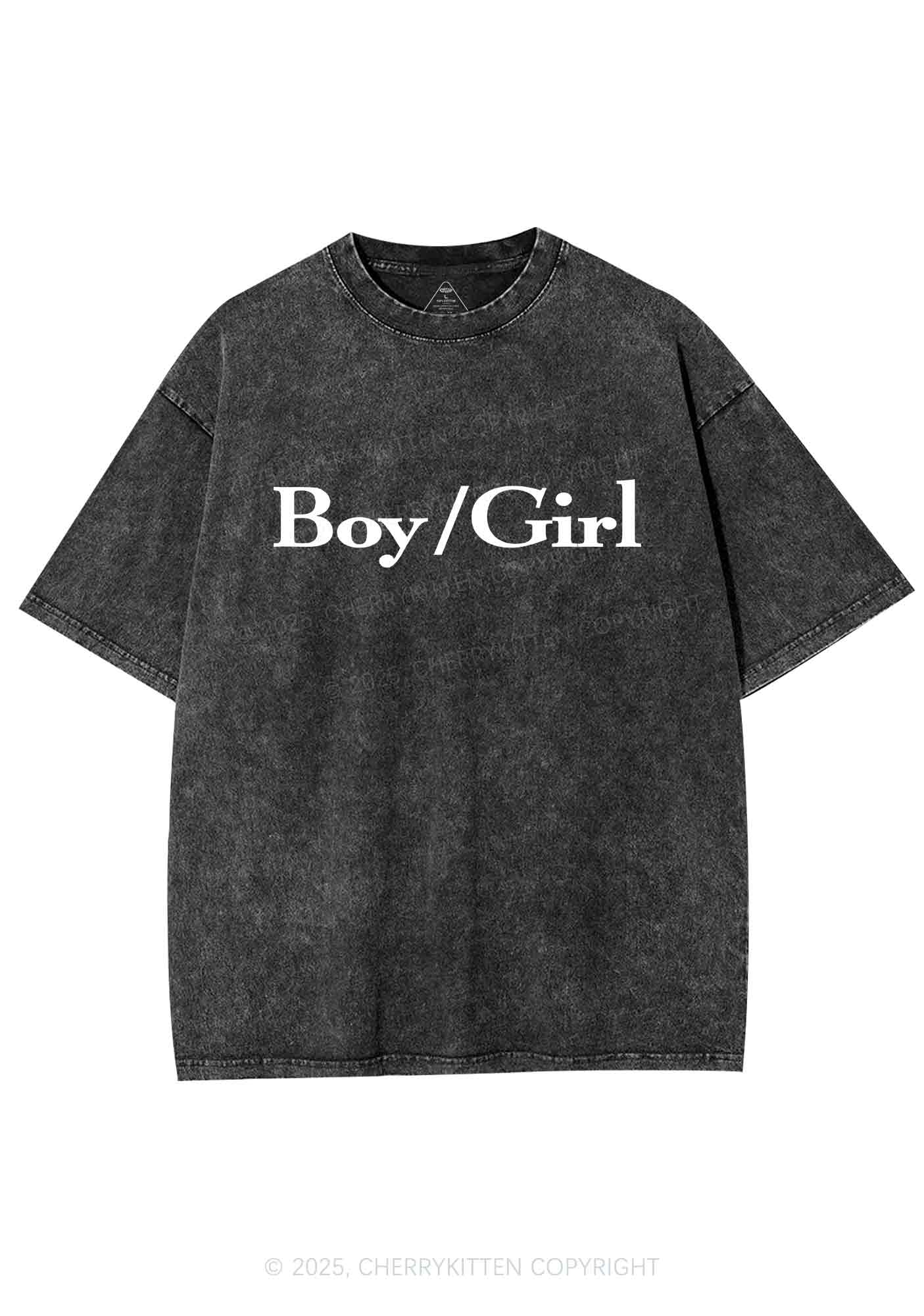 Boy Or Girl Y2K Washed Tee Cherrykitten - Image 2