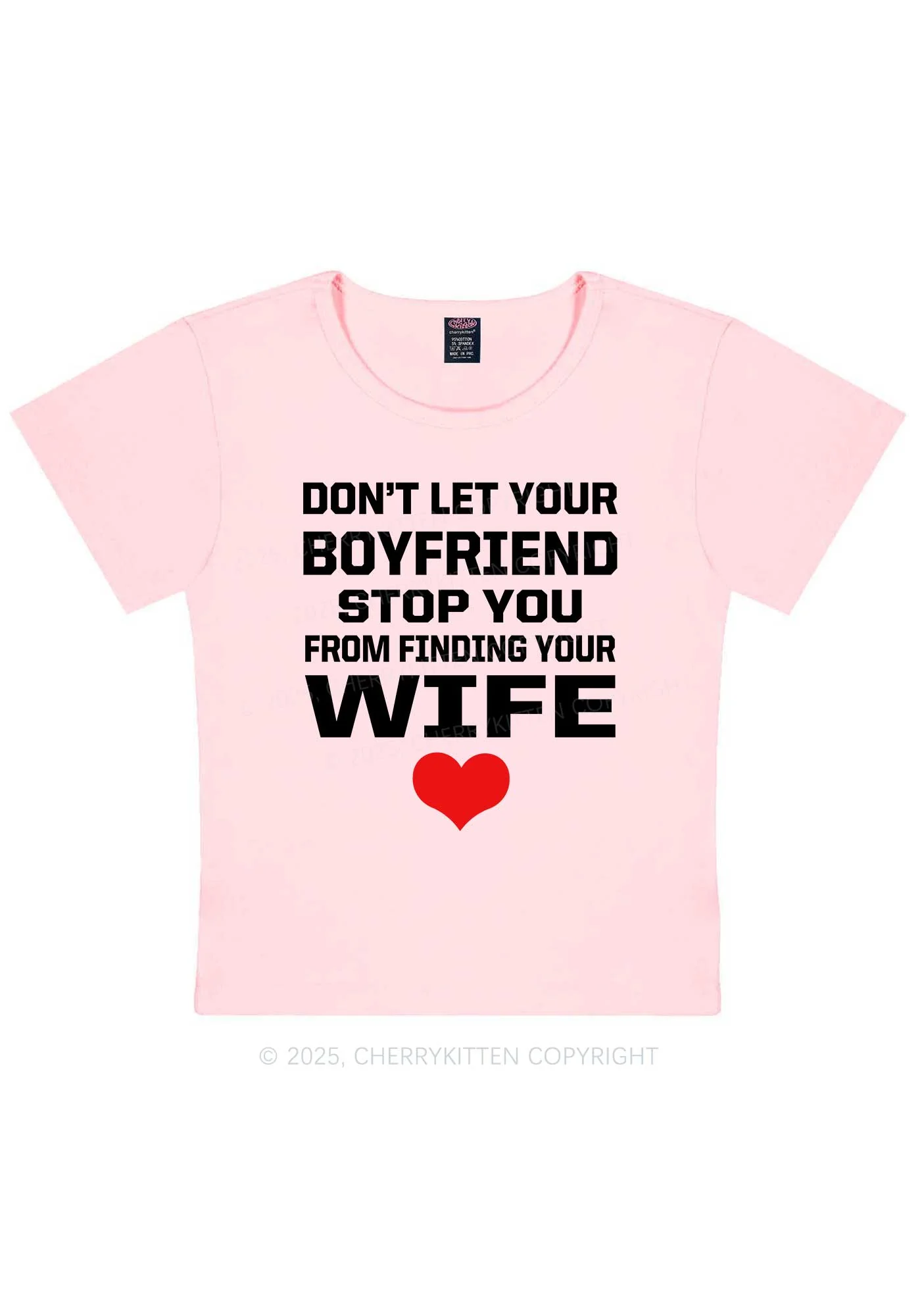 Boyfriend Wife Pride Y2K Baby Tee Cherrykitten - Image 12
