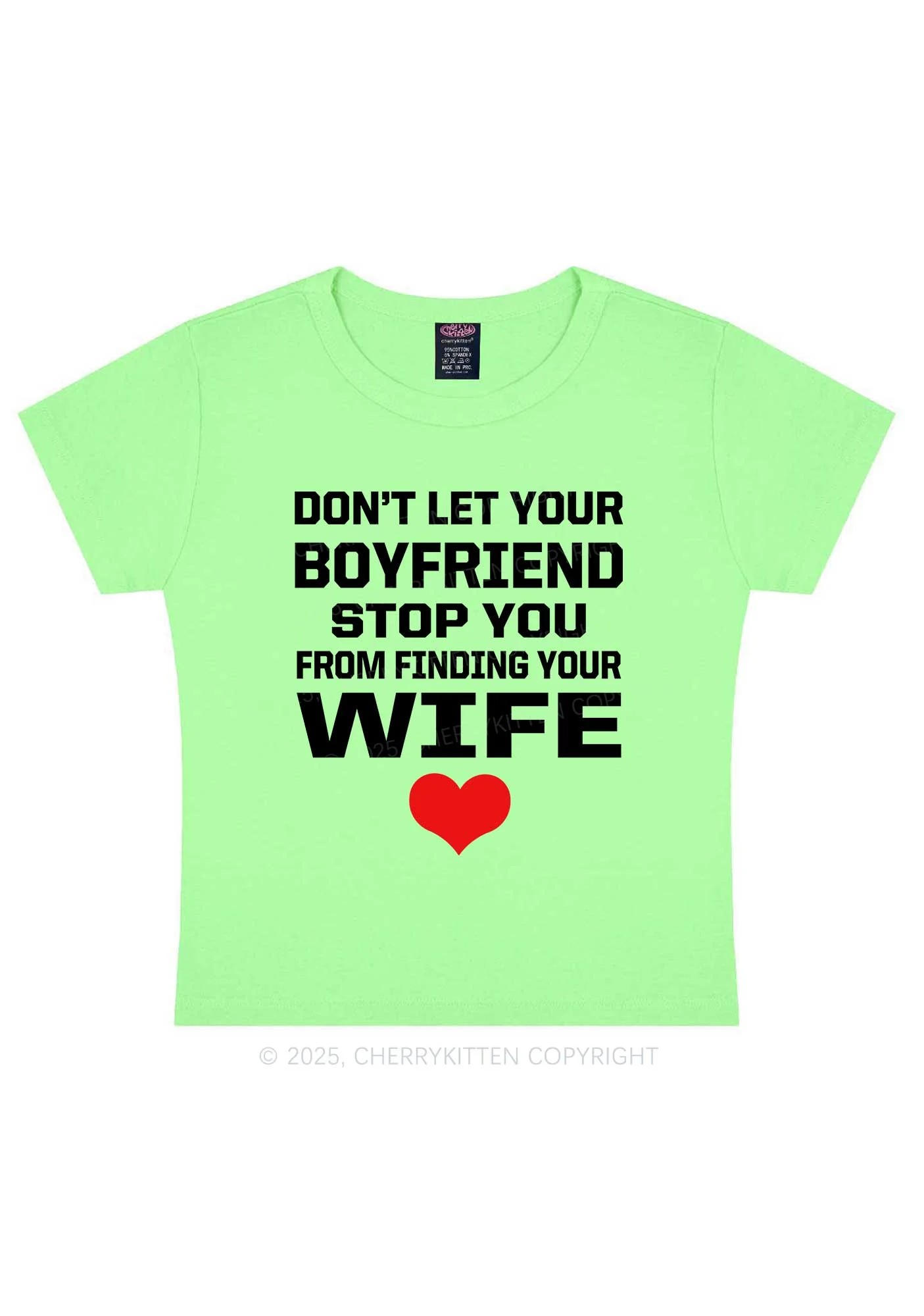 Boyfriend Wife Pride Y2K Baby Tee Cherrykitten - Image 13