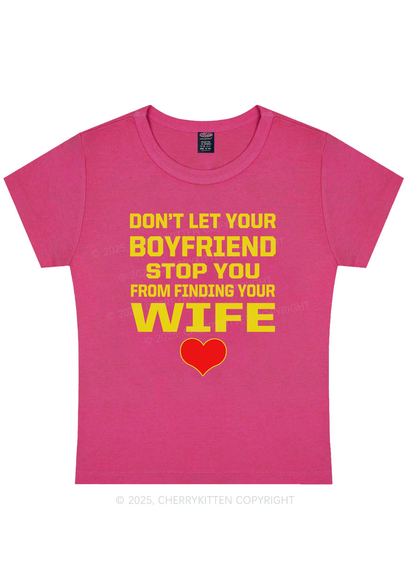 Boyfriend Wife Pride Y2K Baby Tee Cherrykitten - Image 6