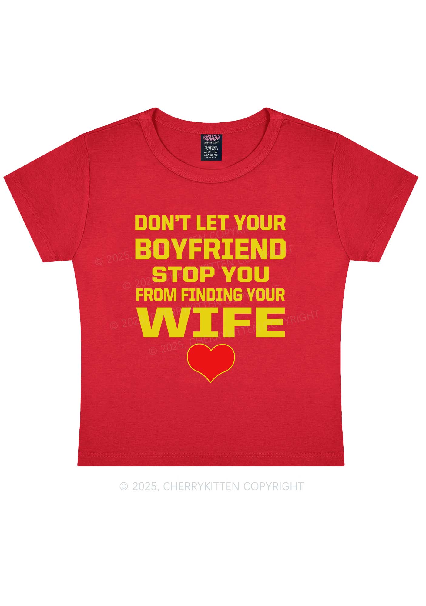 Boyfriend Wife Pride Y2K Baby Tee Cherrykitten - Image 7