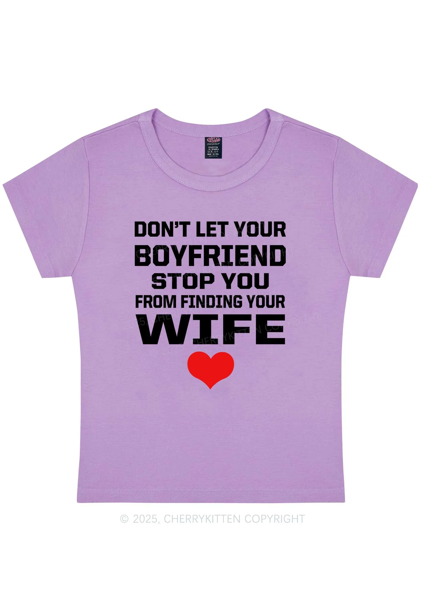 Boyfriend Wife Pride Y2K Baby Tee Cherrykitten - Image 8
