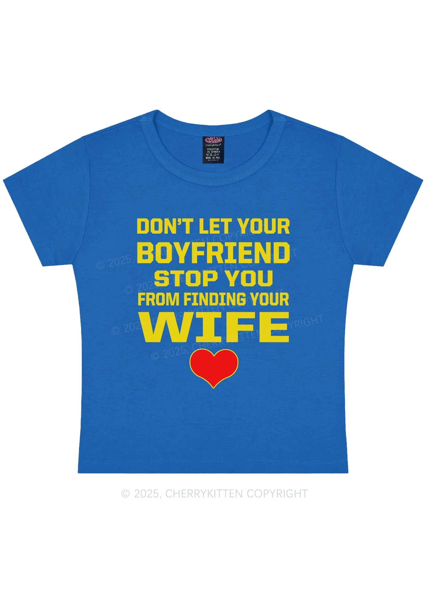 Boyfriend Wife Pride Y2K Baby Tee Cherrykitten - Image 9