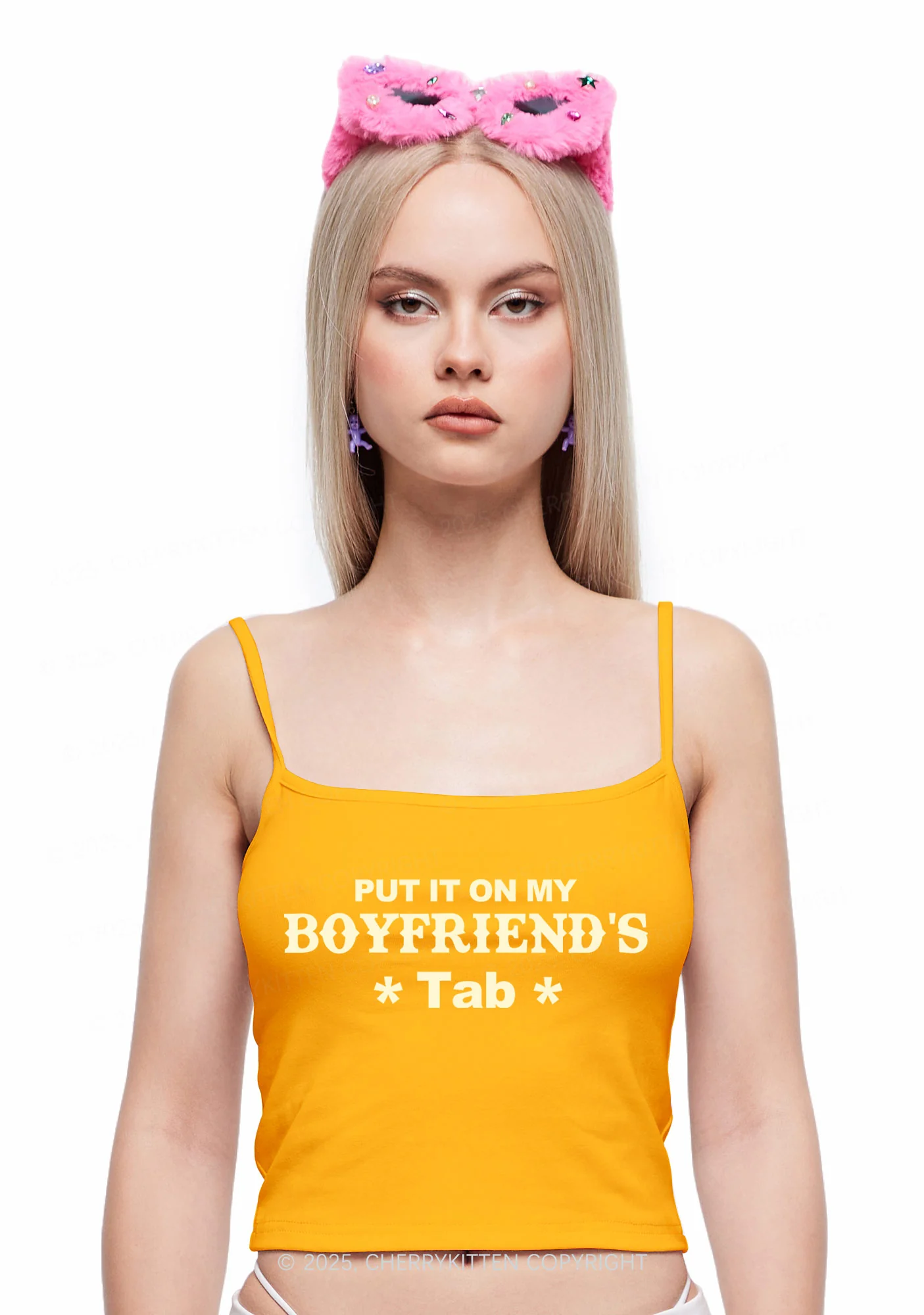 Boyfriends Tab Y2K Spaghetti Strap Cami Cherrykitten - Image 2