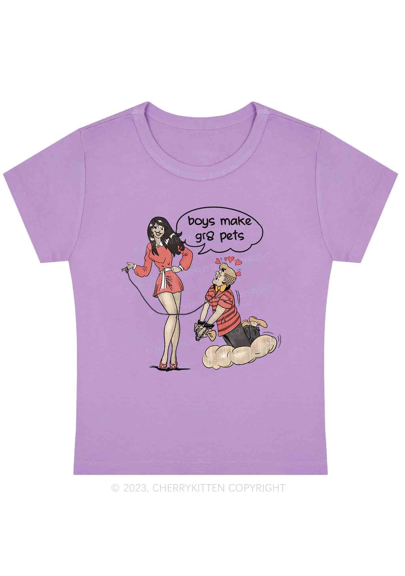 Boys Make Gr8 Pets For Girls Y2K Baby Tee Cherrykitten - Image 4