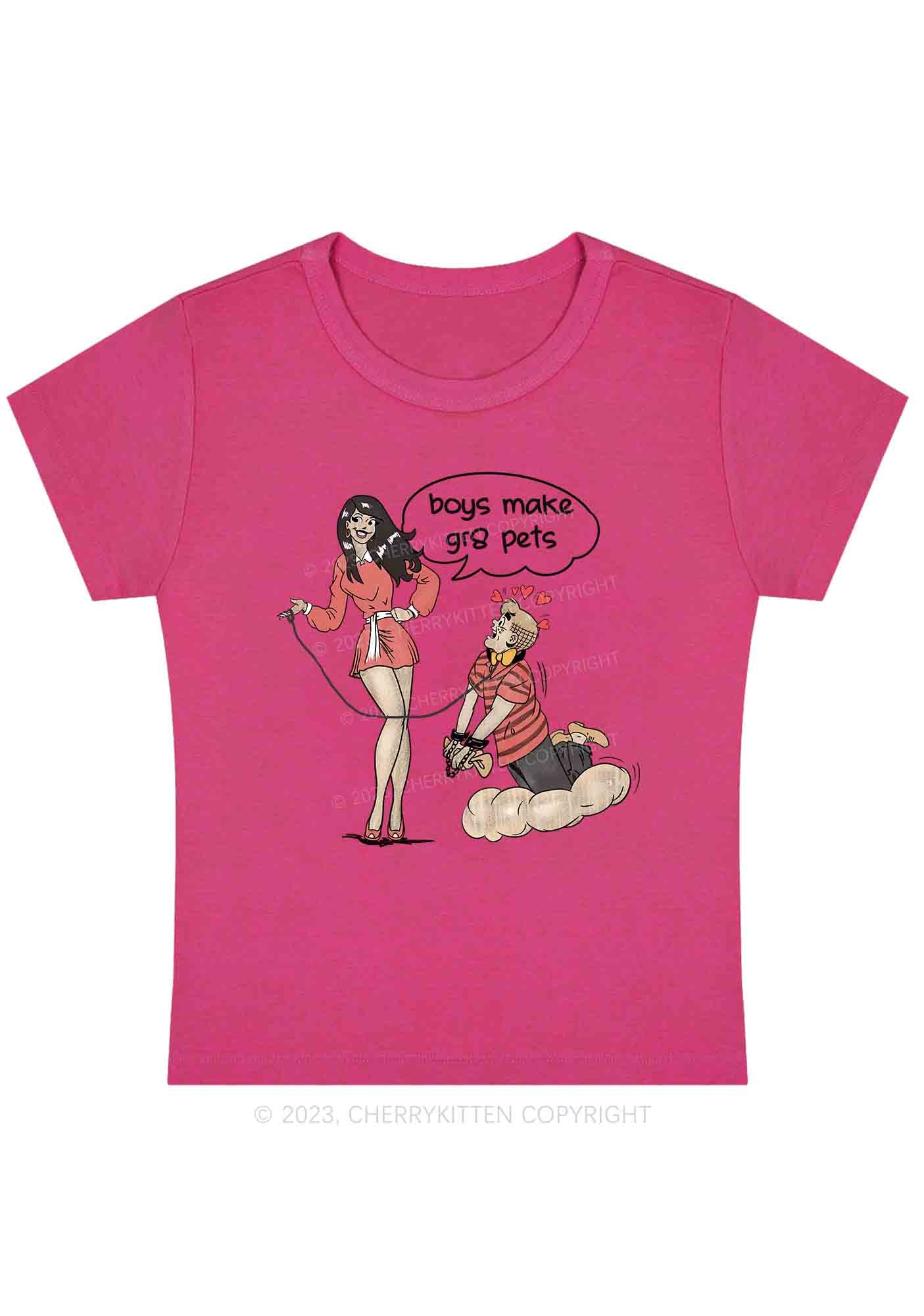 Boys Make Gr8 Pets For Girls Y2K Baby Tee Cherrykitten - Image 5