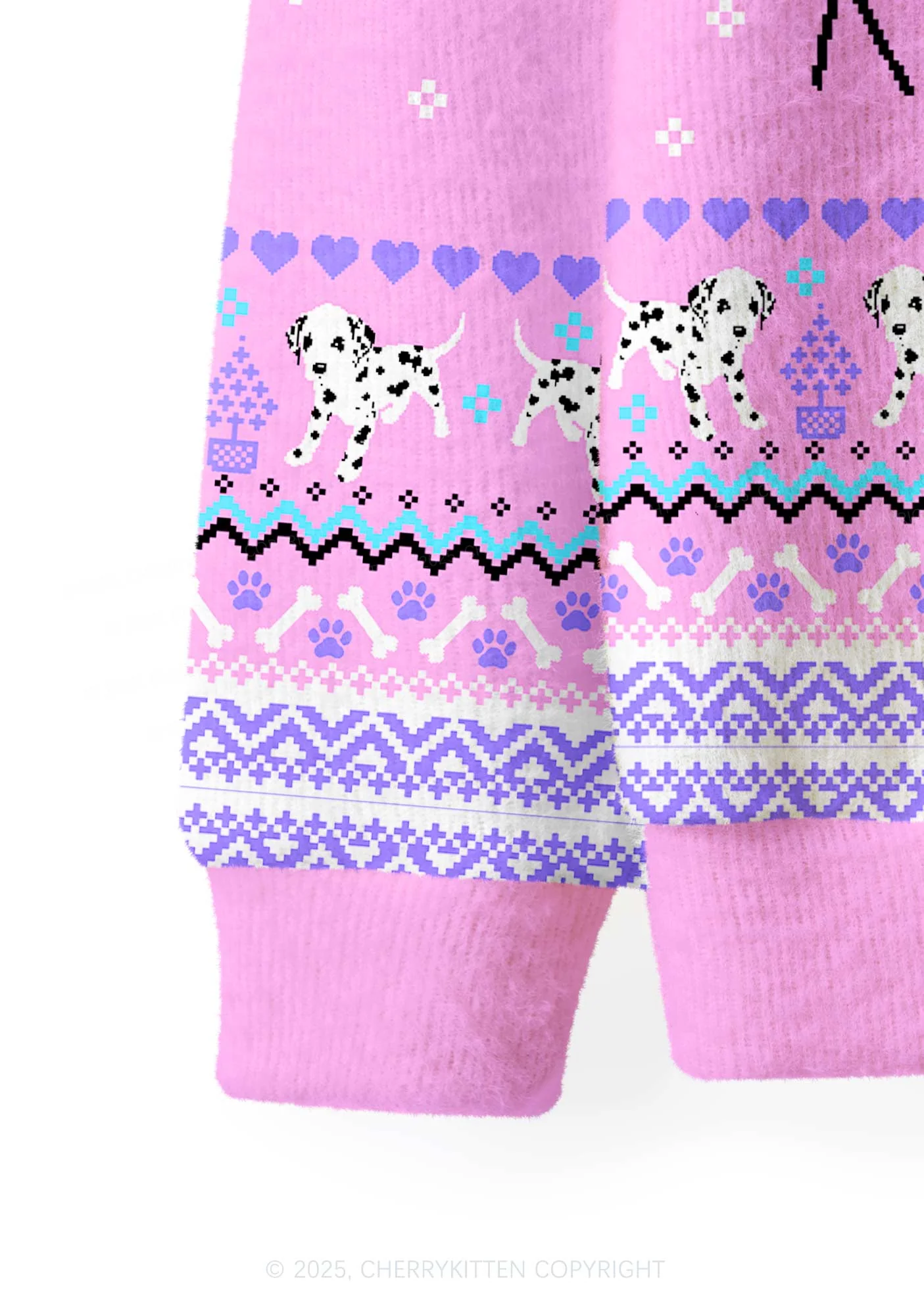 Boys Make Gr8 Pets Y2K Christmas Cardigan Knit Sweatshirt Cherrykitten - Image 4